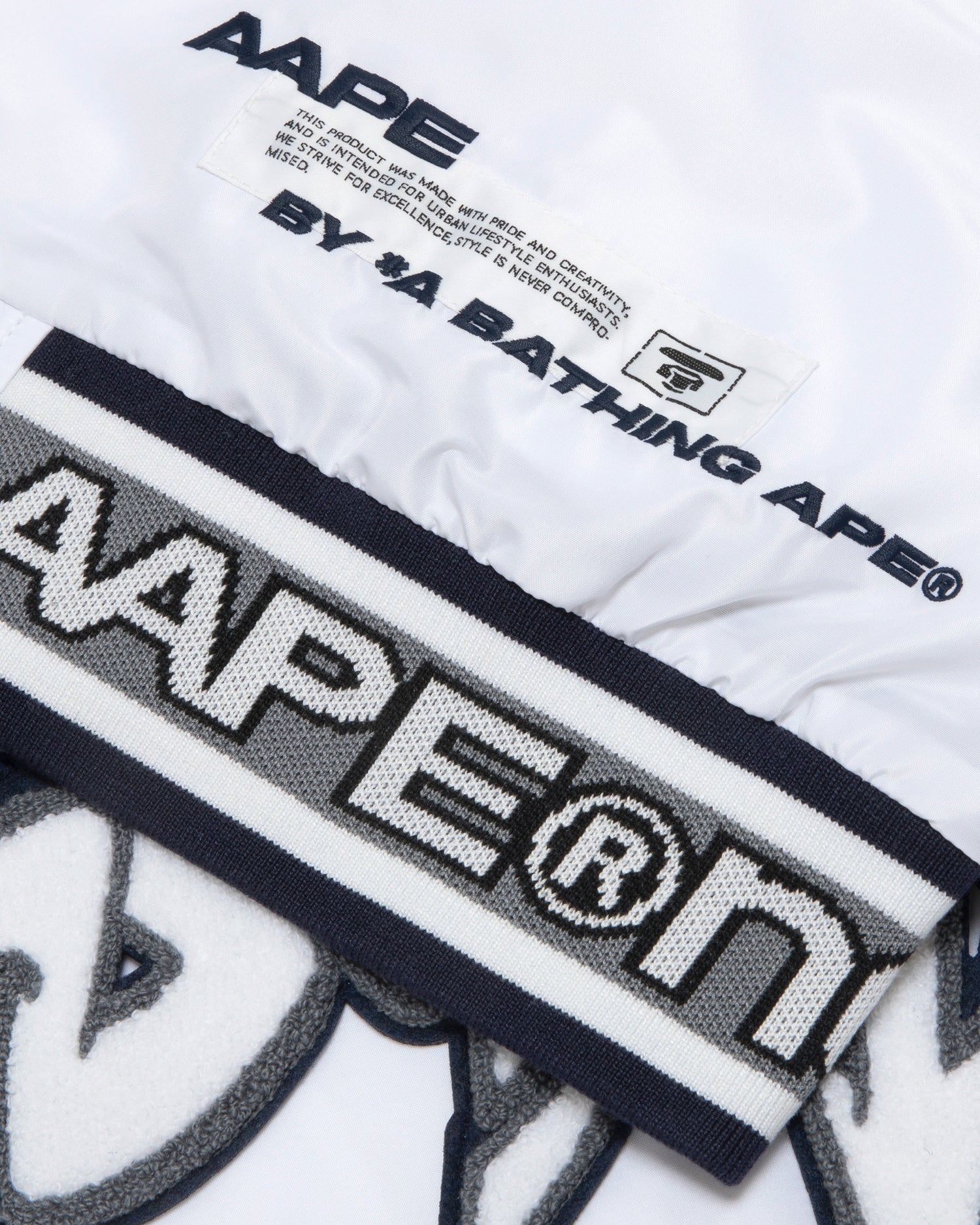 Moonface patch jersey baseball jacket - Image 14