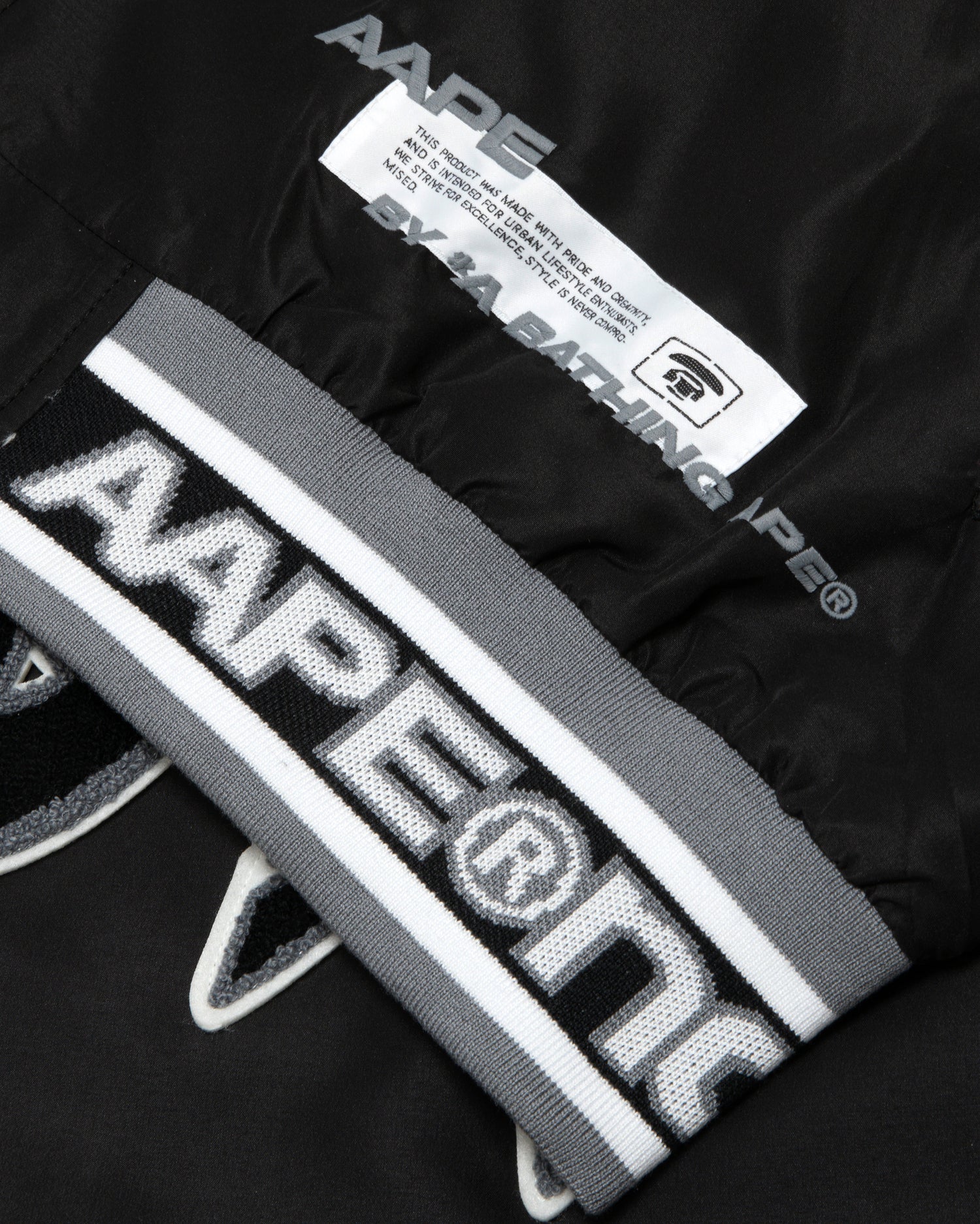 Moonface patch jersey baseball jacket - Image 4