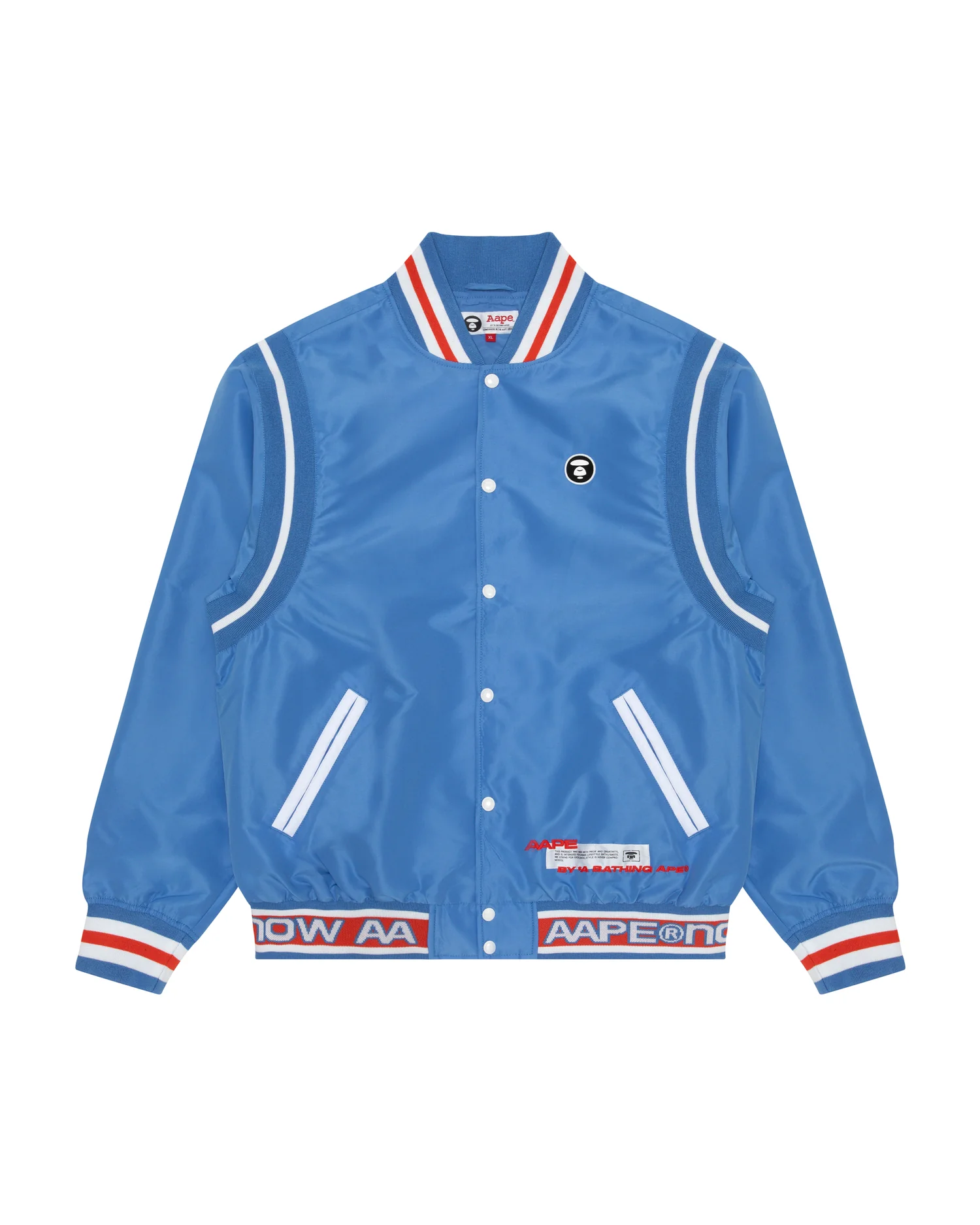 Moonface patch jersey baseball jacket - Image 6