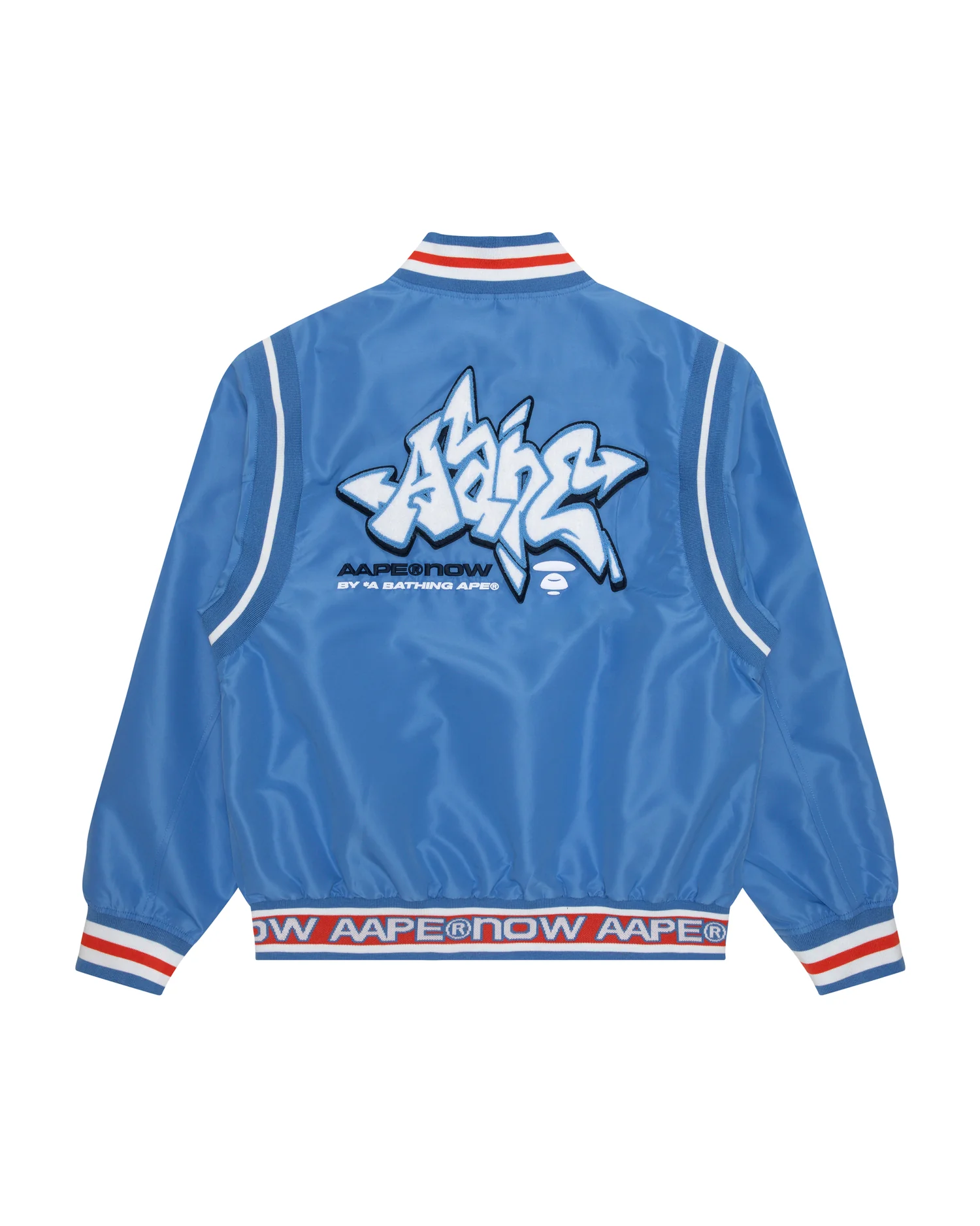 Moonface patch jersey baseball jacket - Image 7