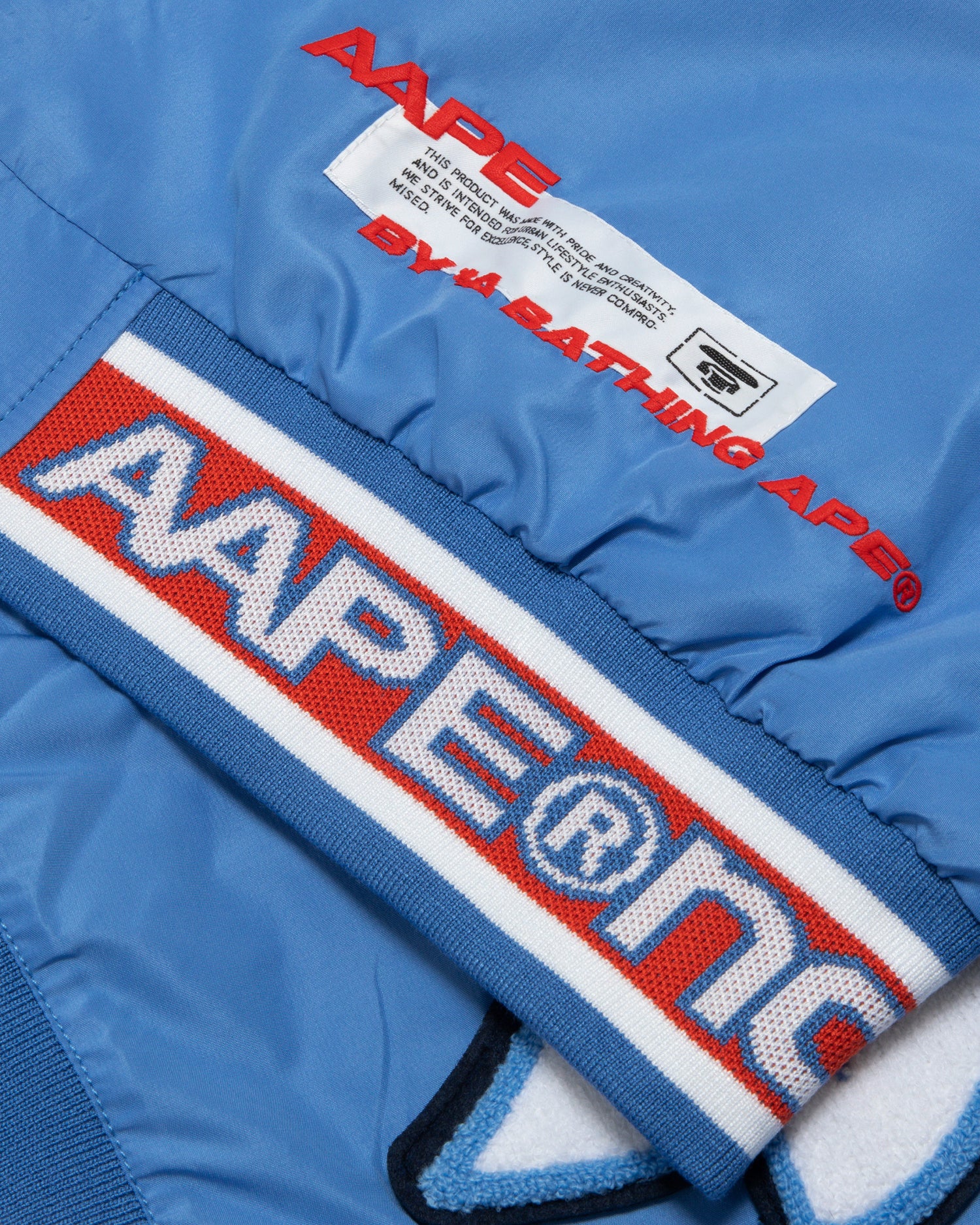 Moonface patch jersey baseball jacket - Image 9