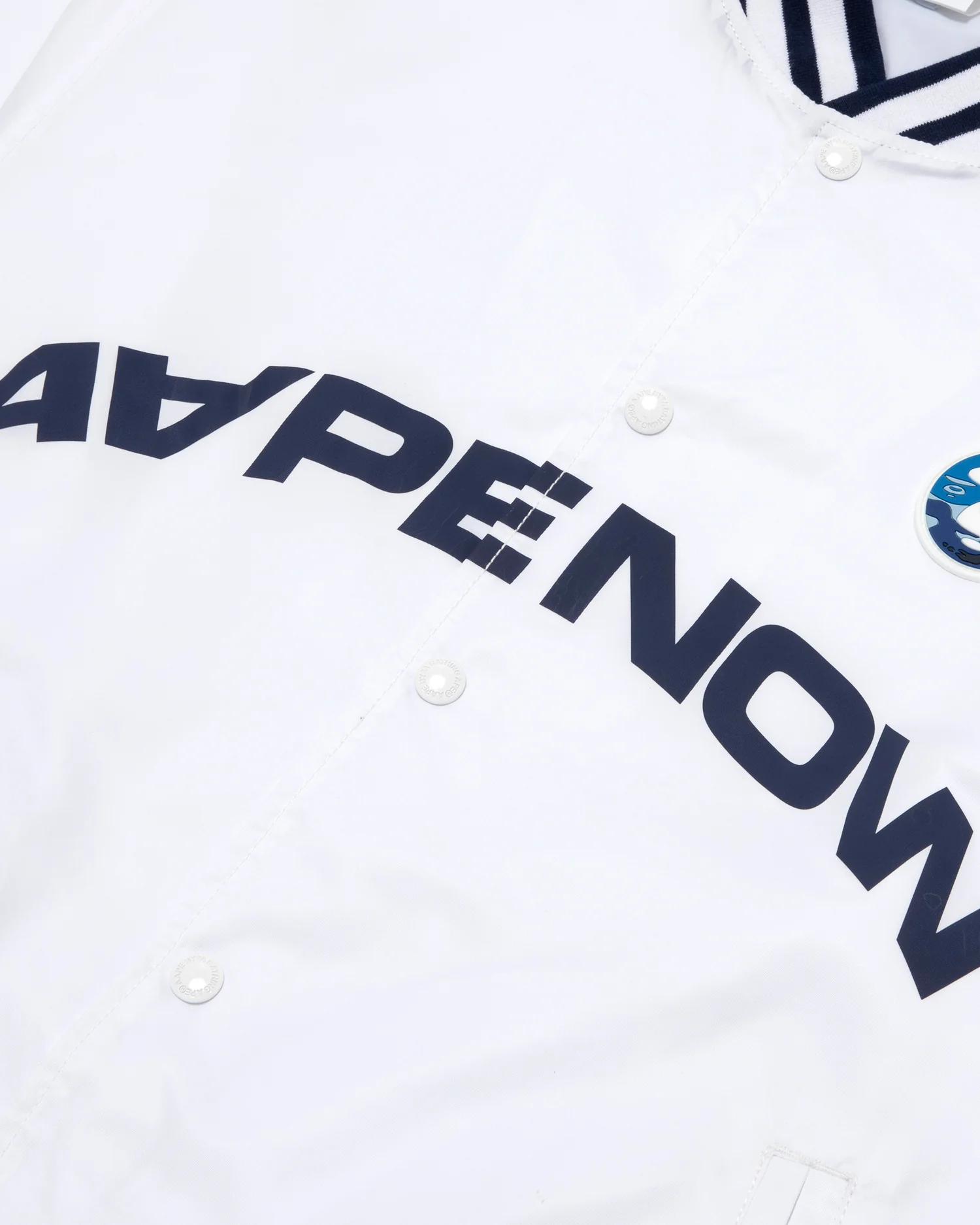 Moonface patch printed baseball jacket - Image 14