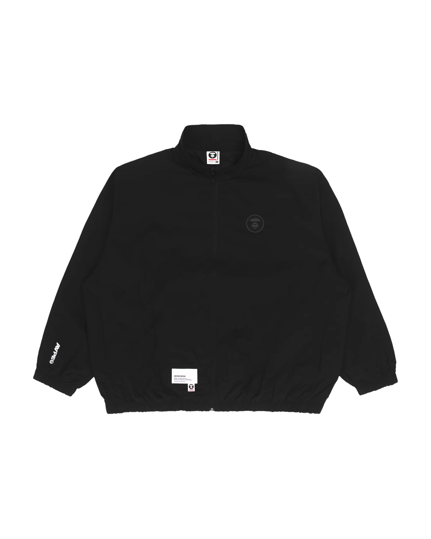 Moonface patch lightweight zip jacket