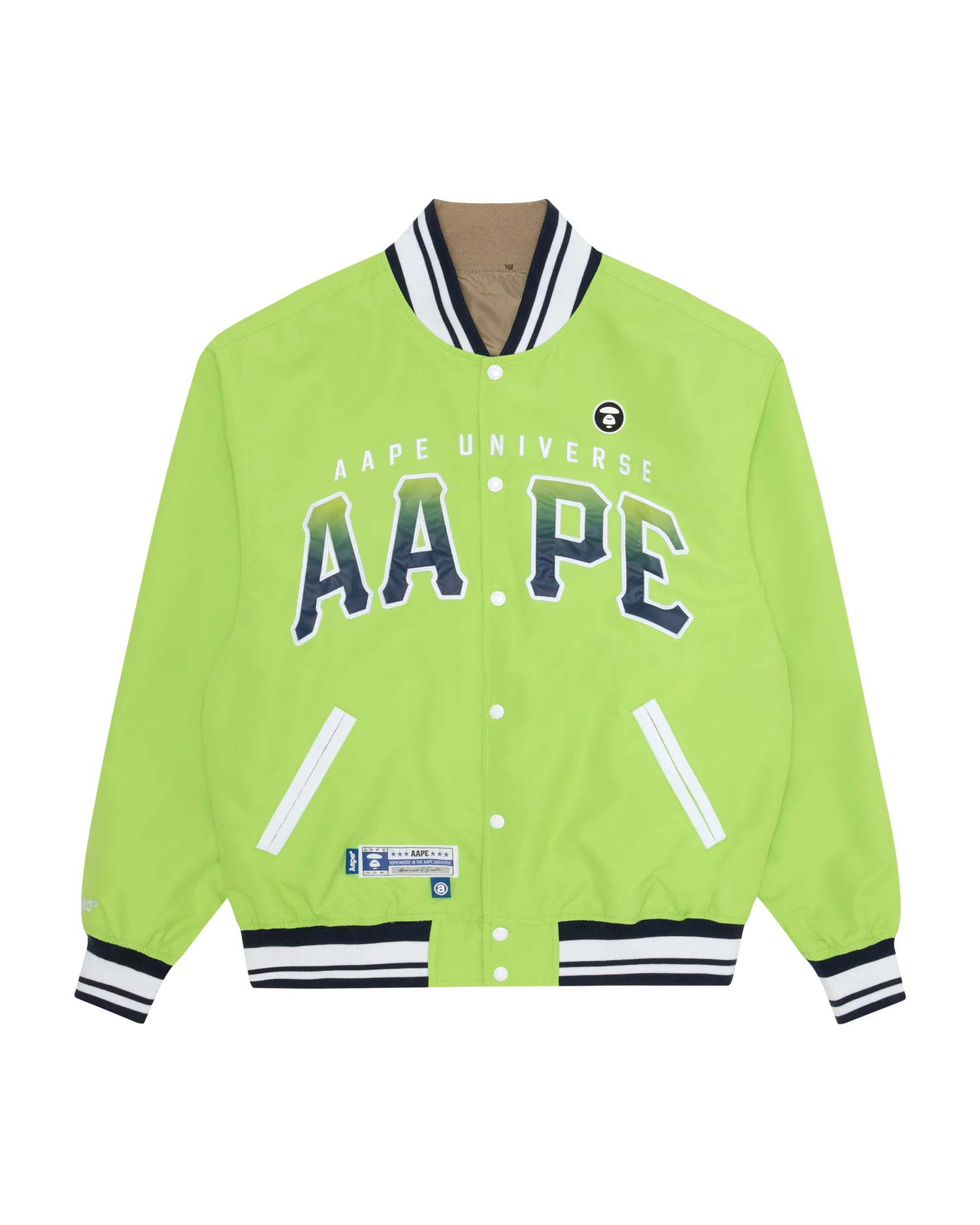 Moonface patch reversible baseball jacket - Image 8