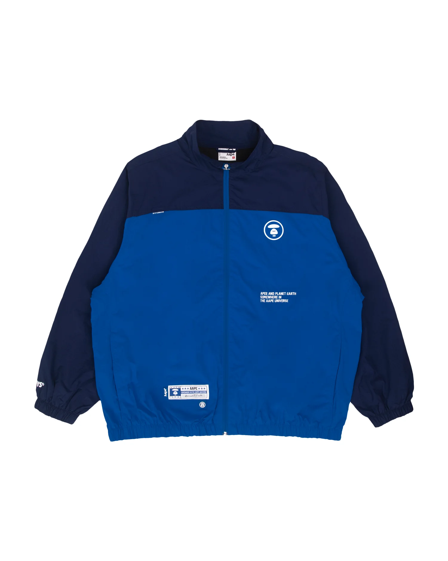Moonface panelled zip-up jacket - Image 6