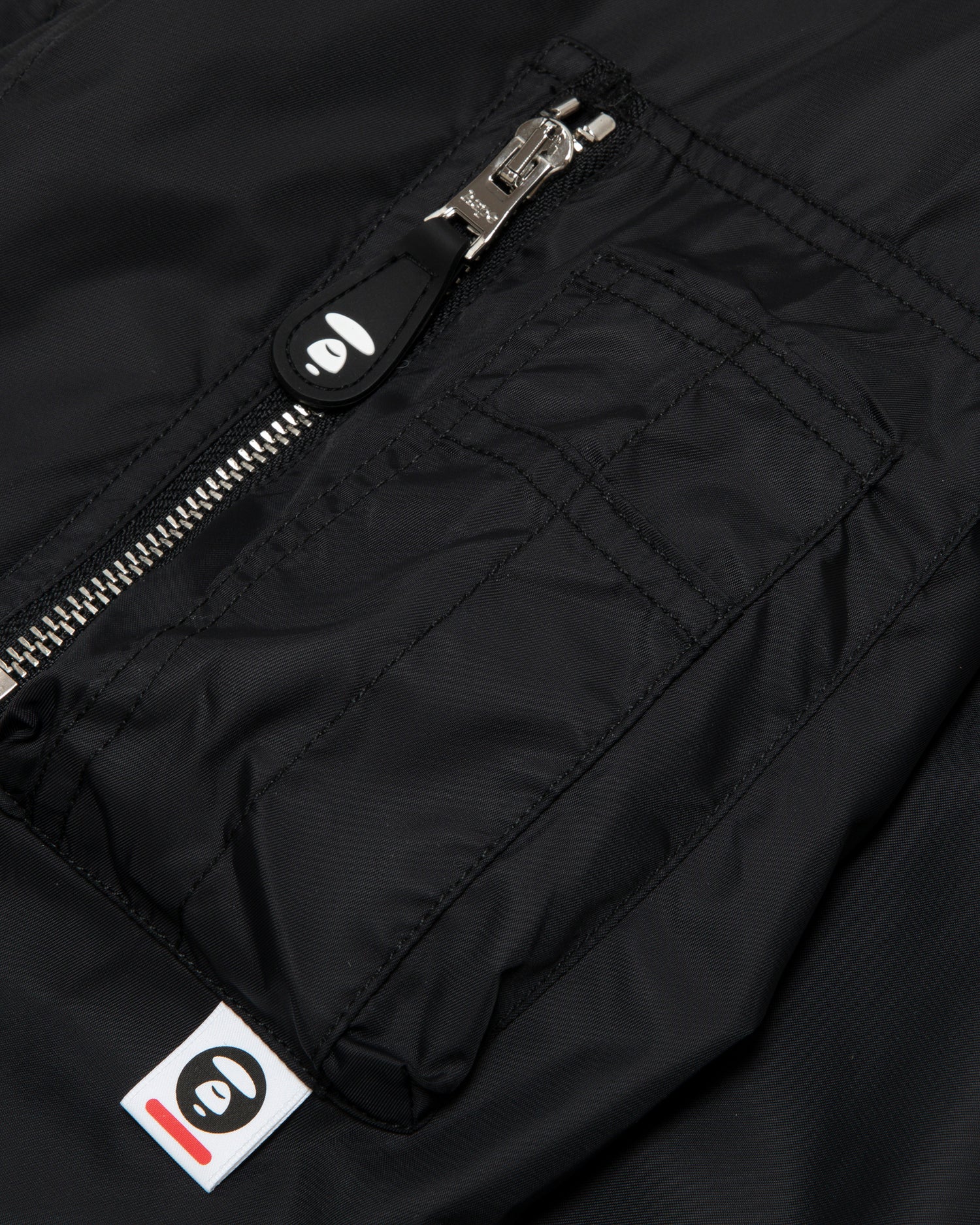 Moonface patch zip-up bomber jacket - Image 4