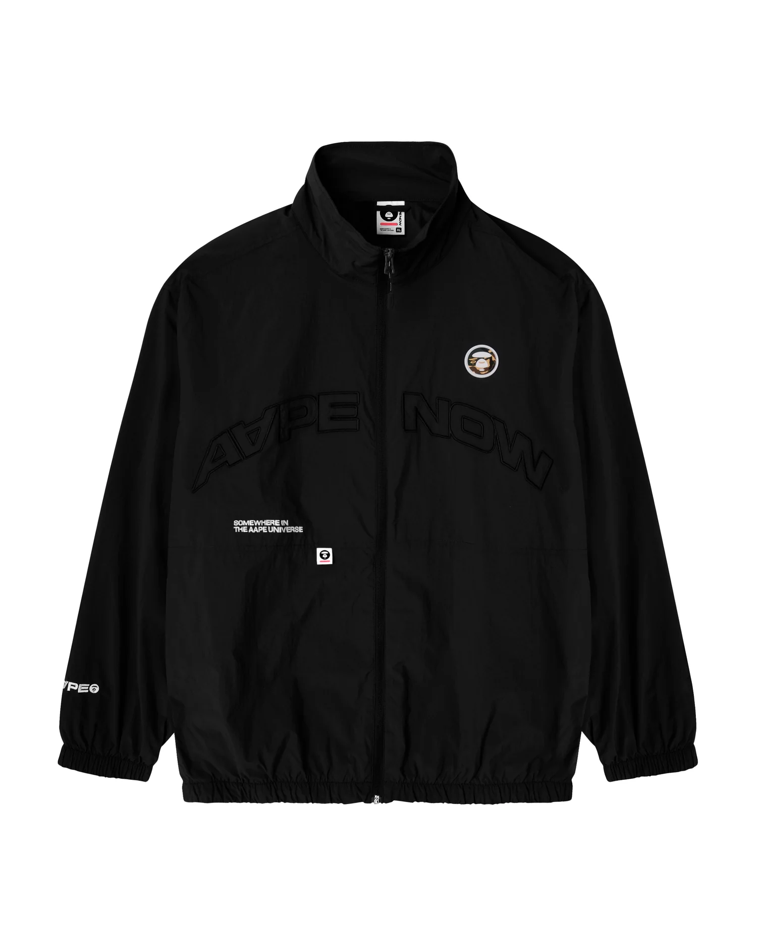 Moonface patch nylon jacket