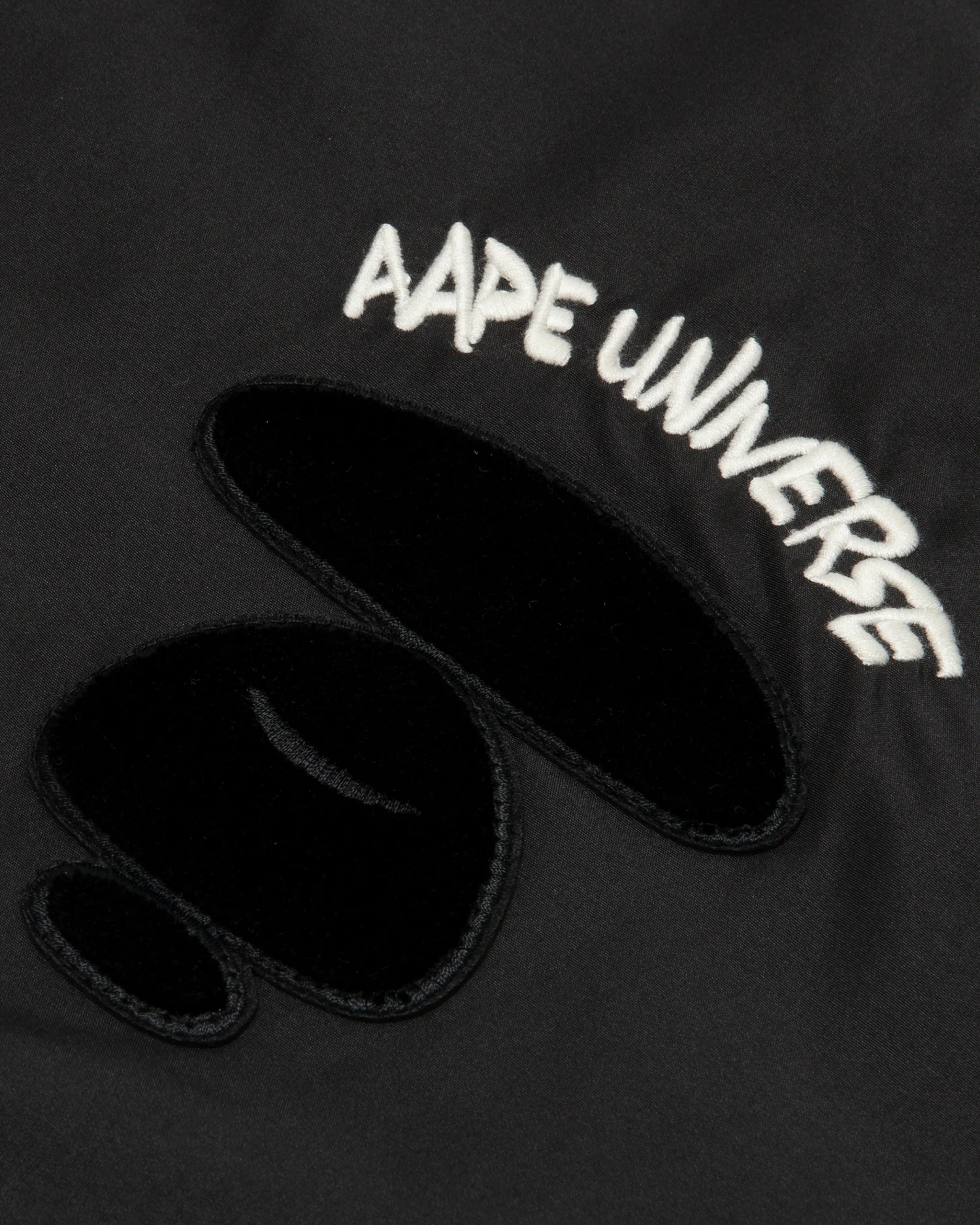 Moonface embroidered baseball jacket - Image 4