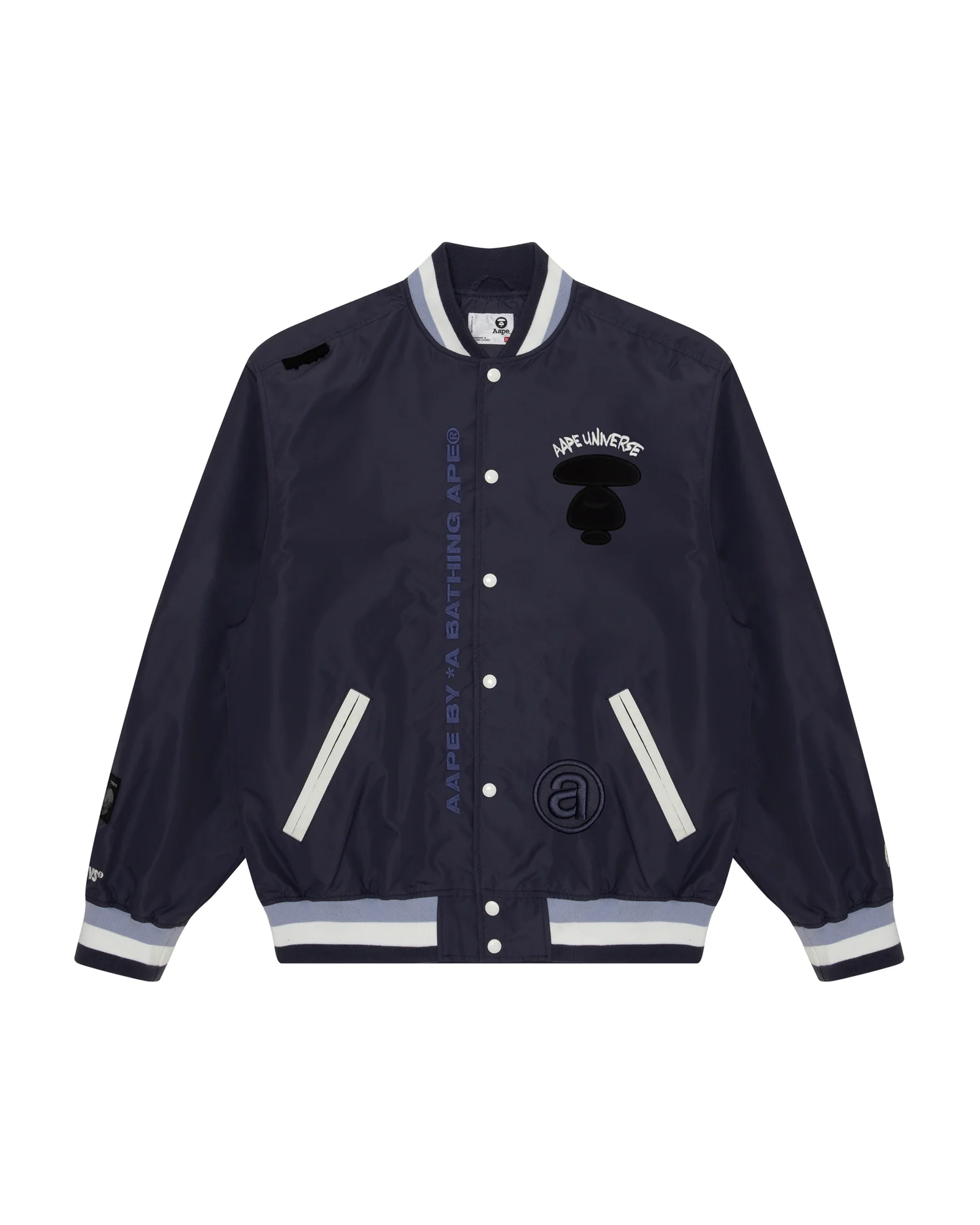 Moonface embroidered baseball jacket - Image 6