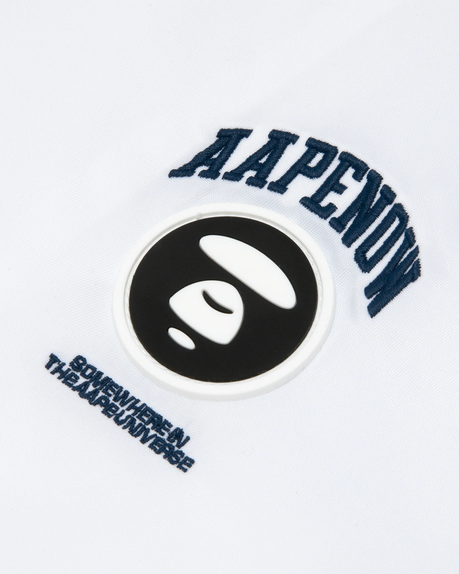 Moonface patch jersey baseball jacket - Image 15