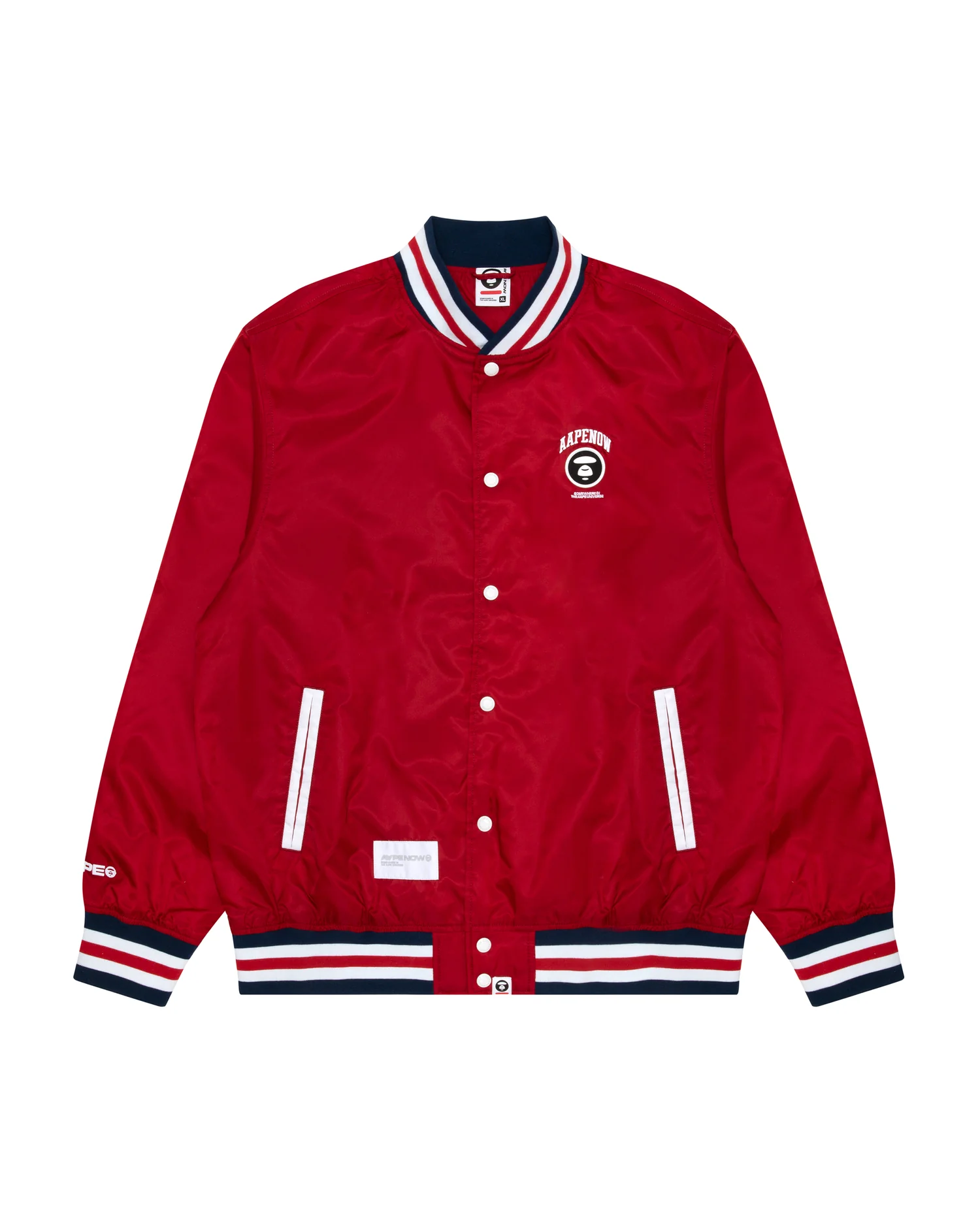 Moonface patch jersey baseball jacket - Image 6