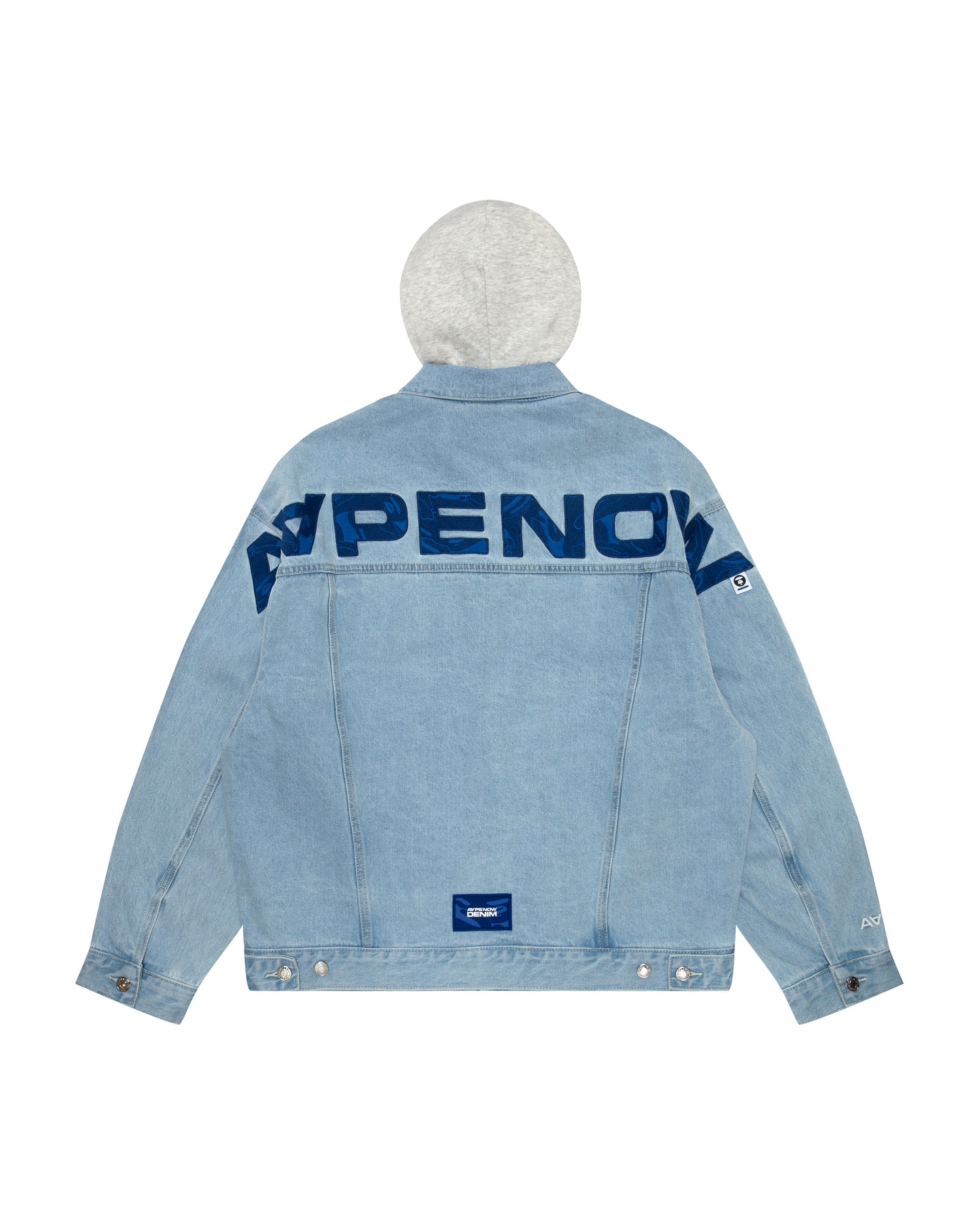 Moonface panelled hooded denim jacket - Image 12