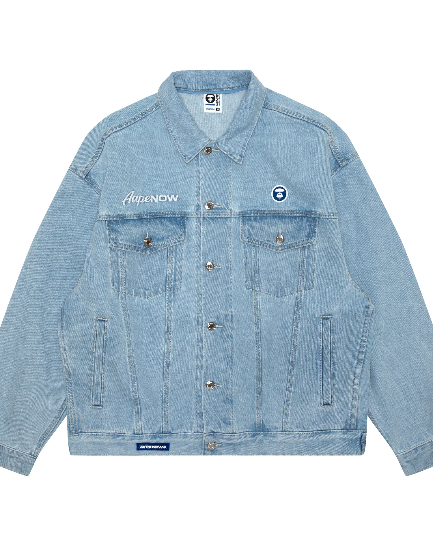 Moonface panelled hooded denim jacket - Image 13