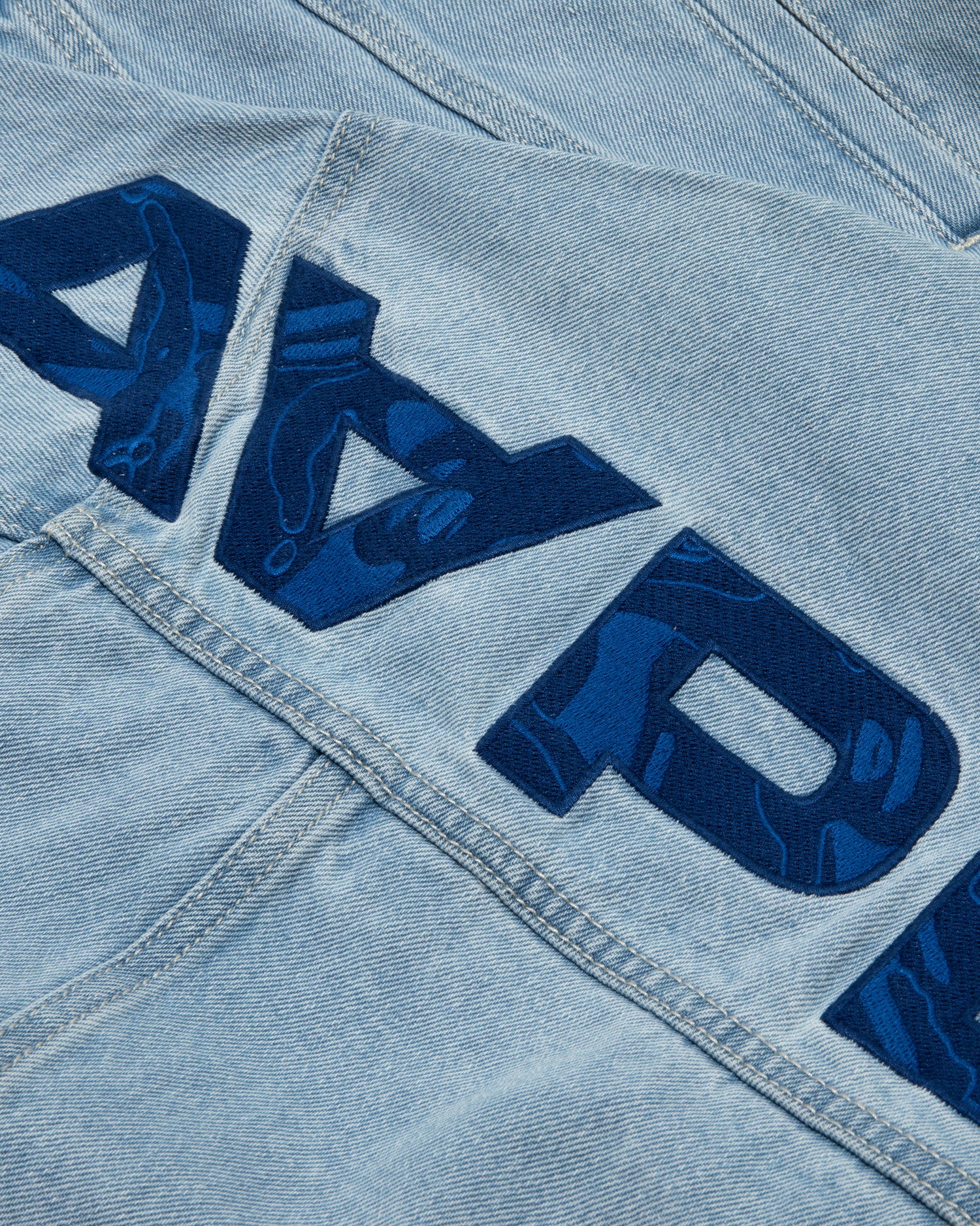 Moonface panelled hooded denim jacket - Image 14