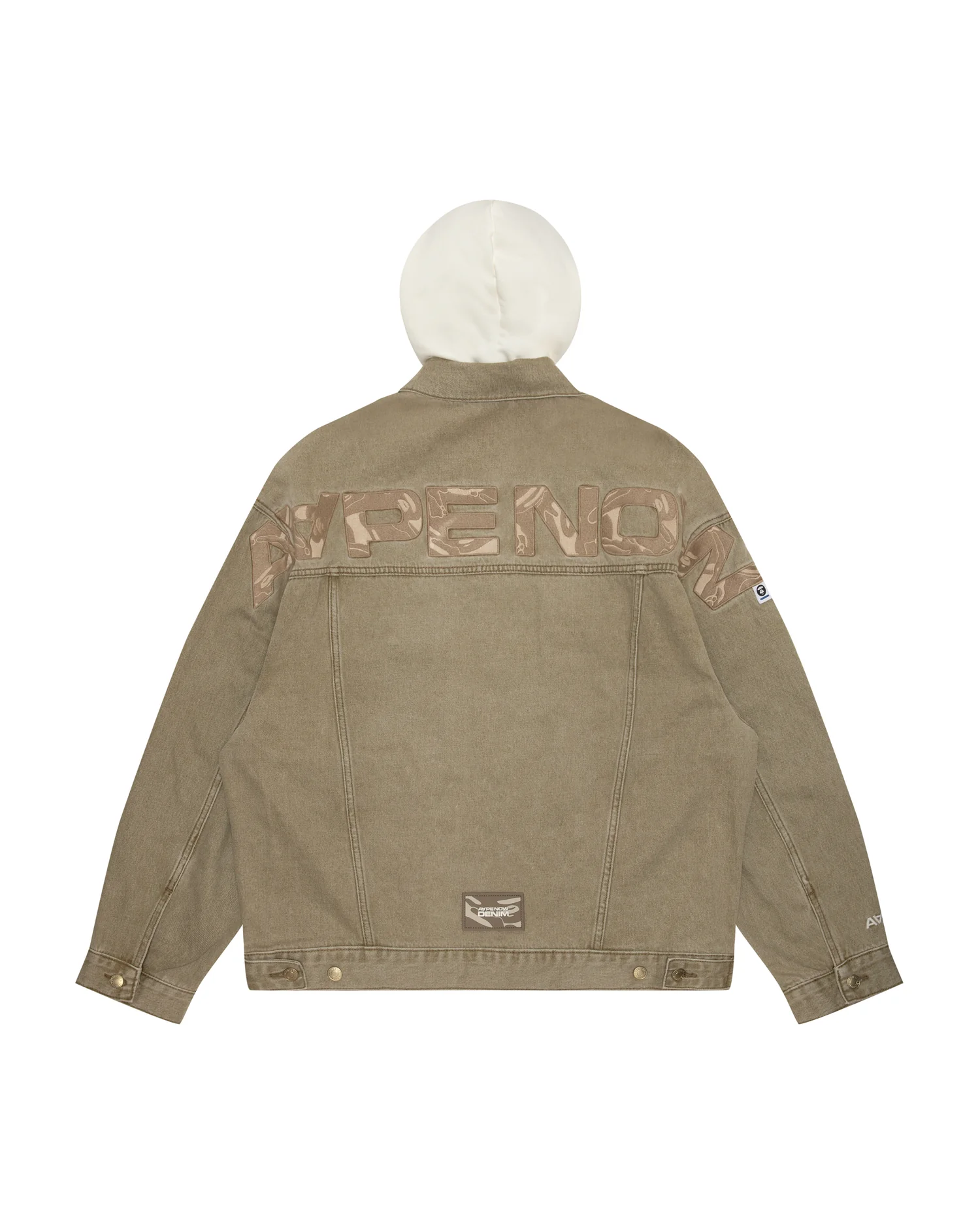Moonface panelled hooded denim jacket - Image 2
