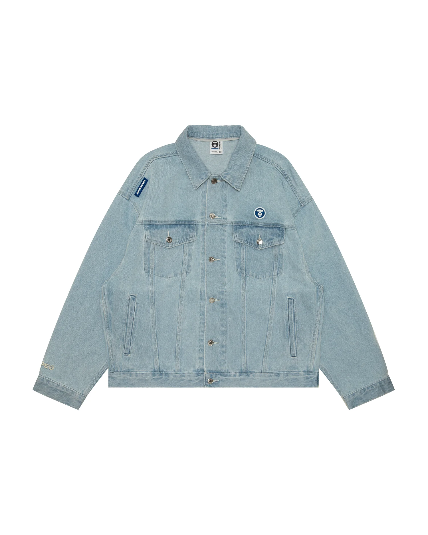 Moonface logo hooded denim jacket - Image 3
