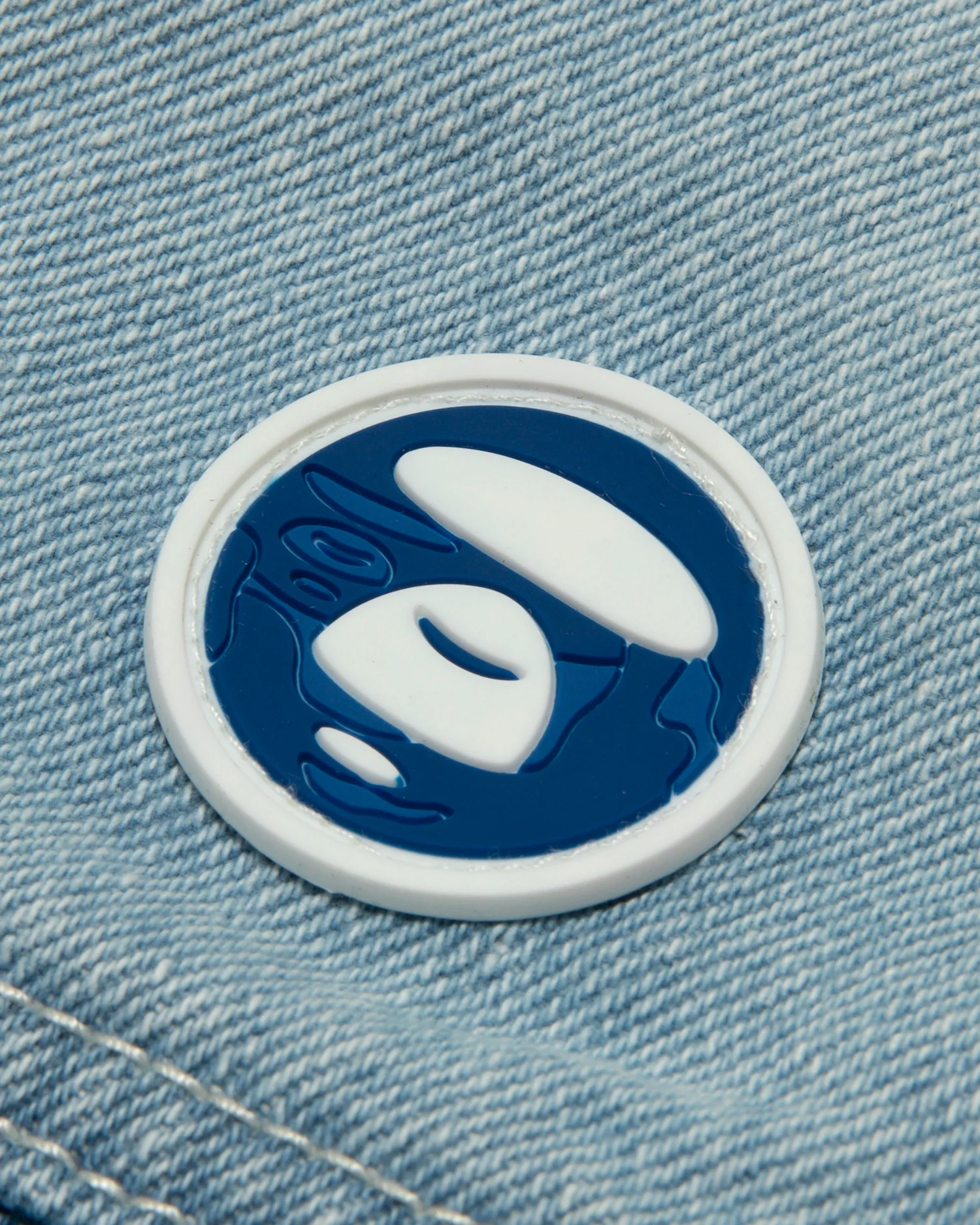 Moonface logo hooded denim jacket - Image 4