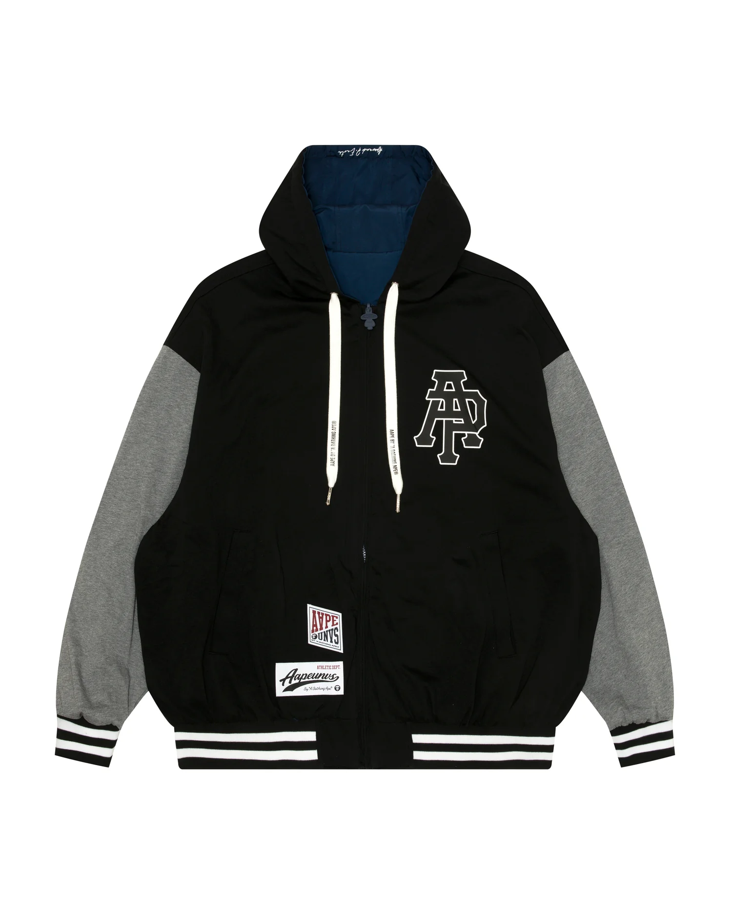 Logo zip-up hooded jacket