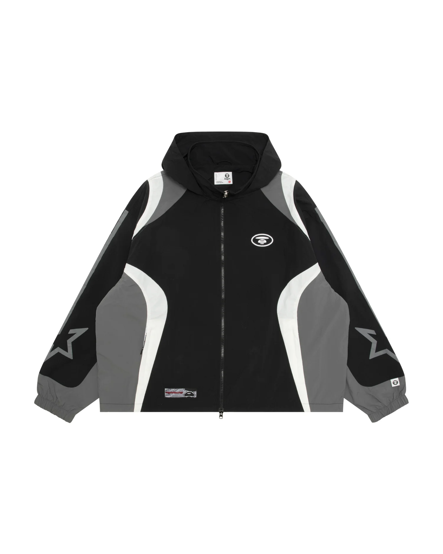 Moonface hooded zip-up jacket
