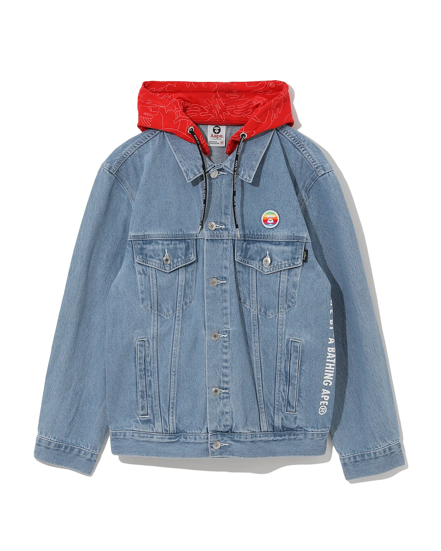 Logo hooded  denim jacket