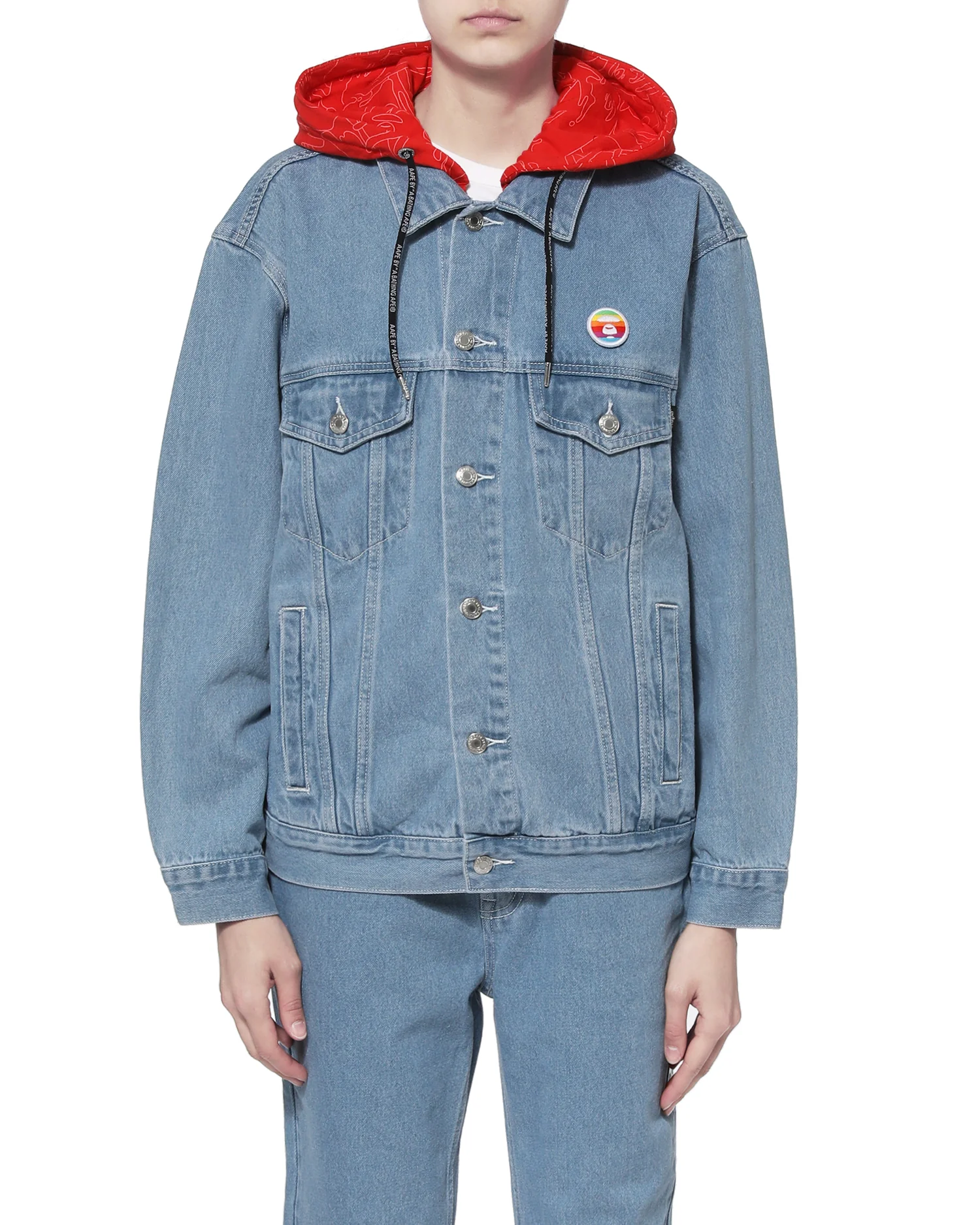 Logo hooded  denim jacket - Image 2