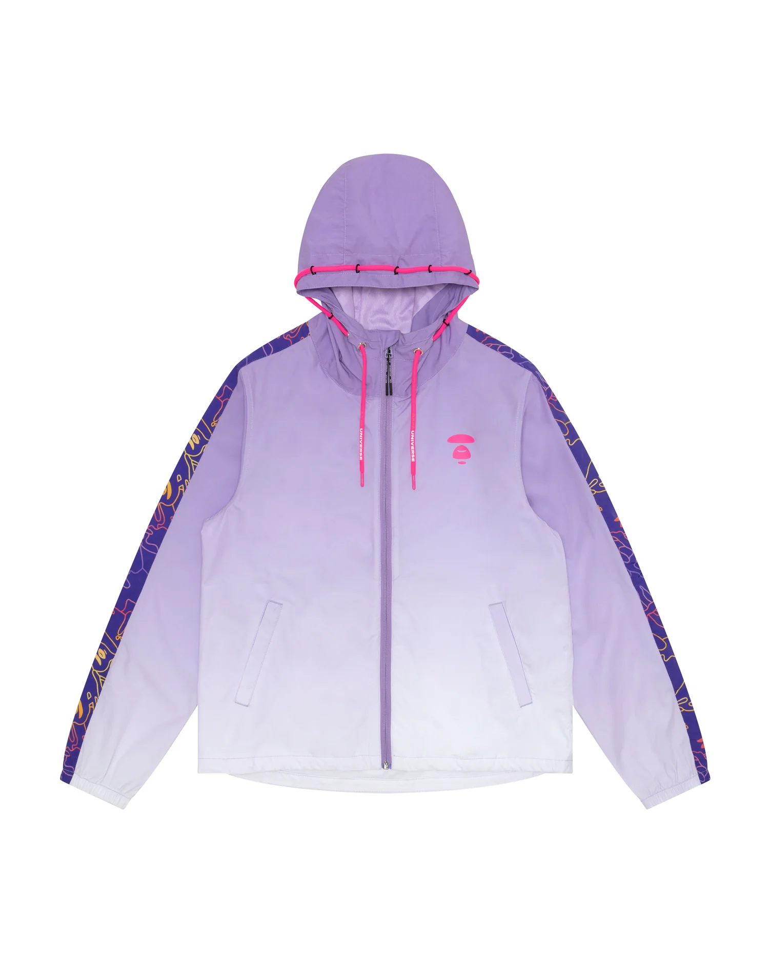 Moonface hooded zip jacket