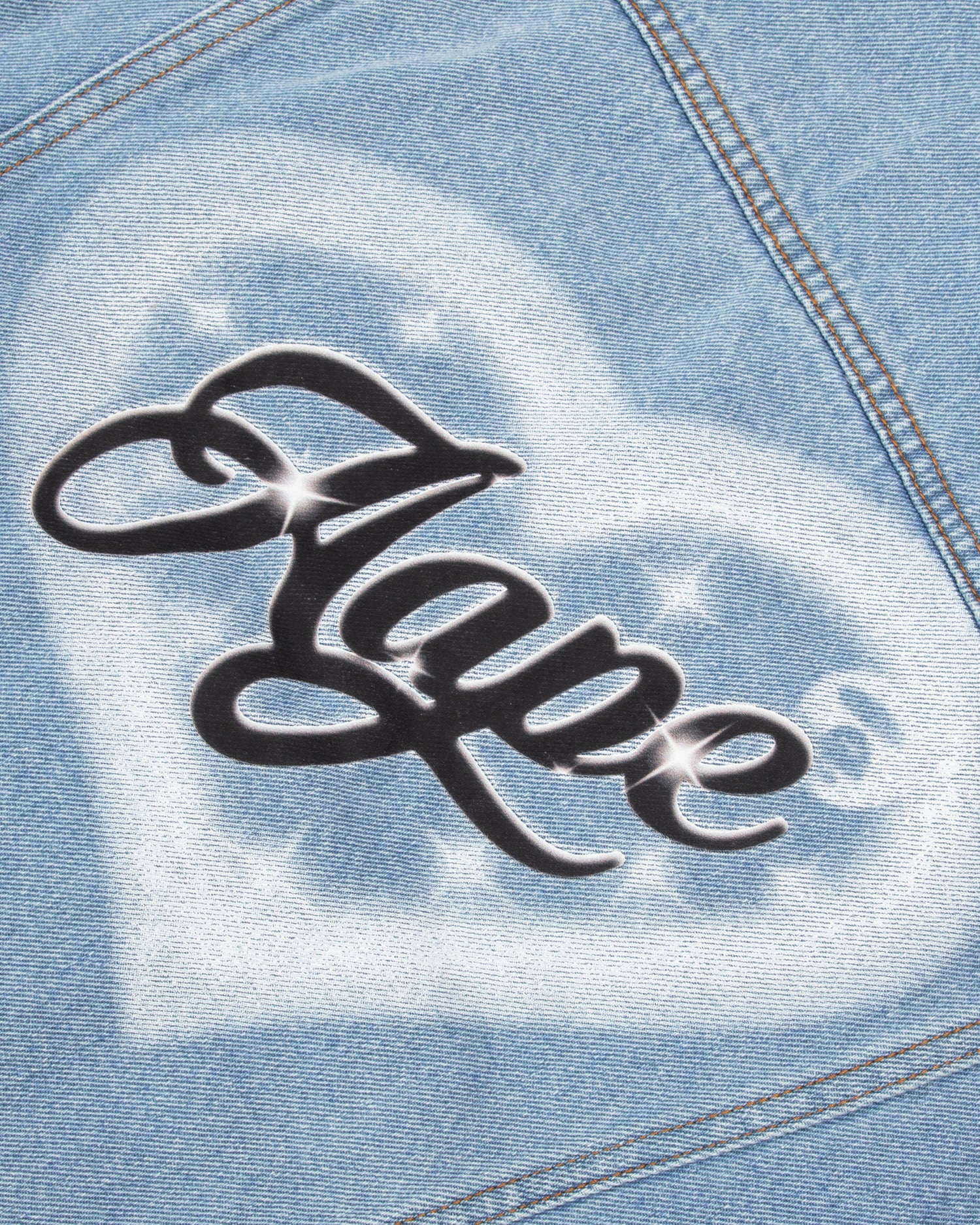 Moonface plaque denim jacket - Image 10