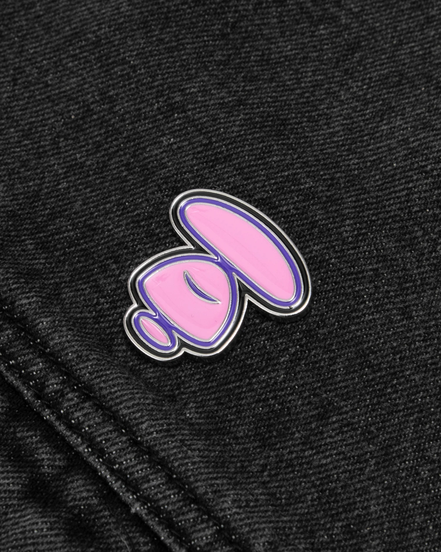 Moonface plaque denim jacket - Image 3