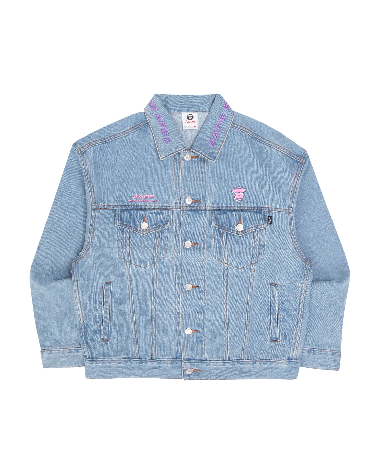 Moonface plaque denim jacket - Image 6
