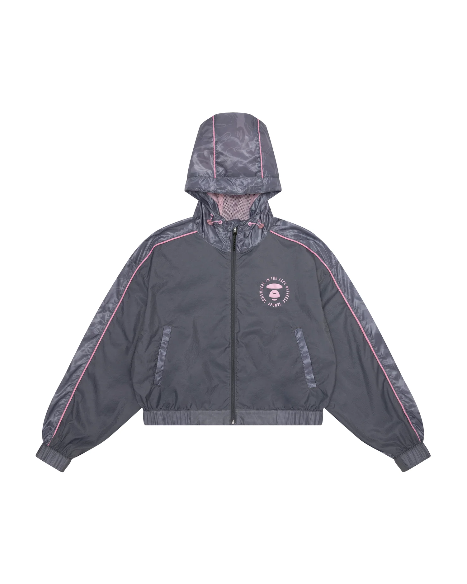 Moonface camo-panelled hooded zip jacket - Image 6
