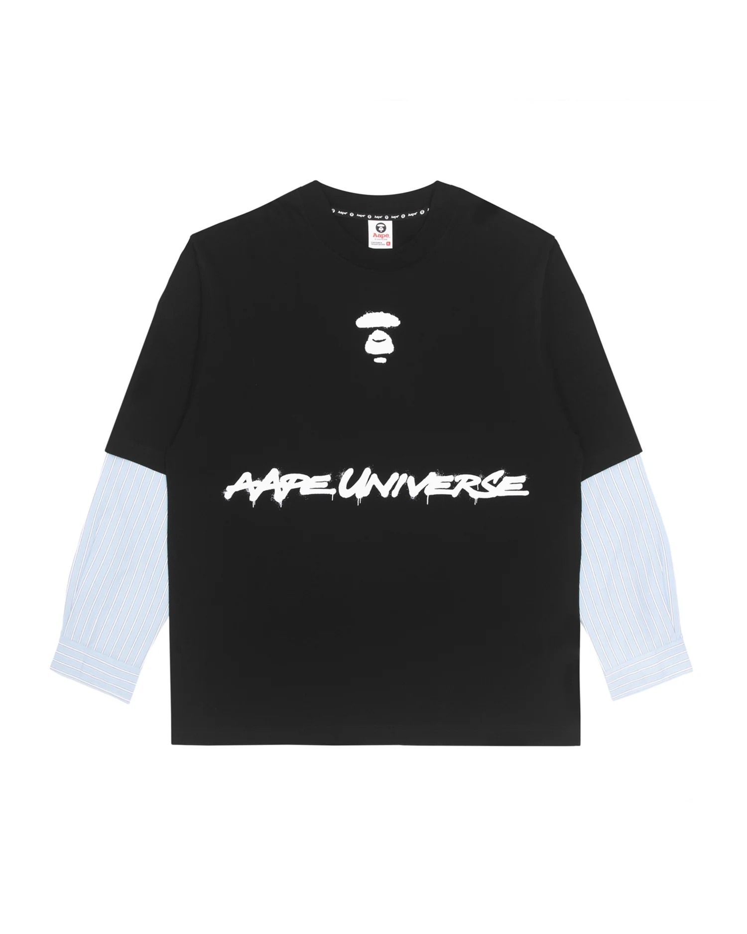 Moonface panelled layered L/S tee
