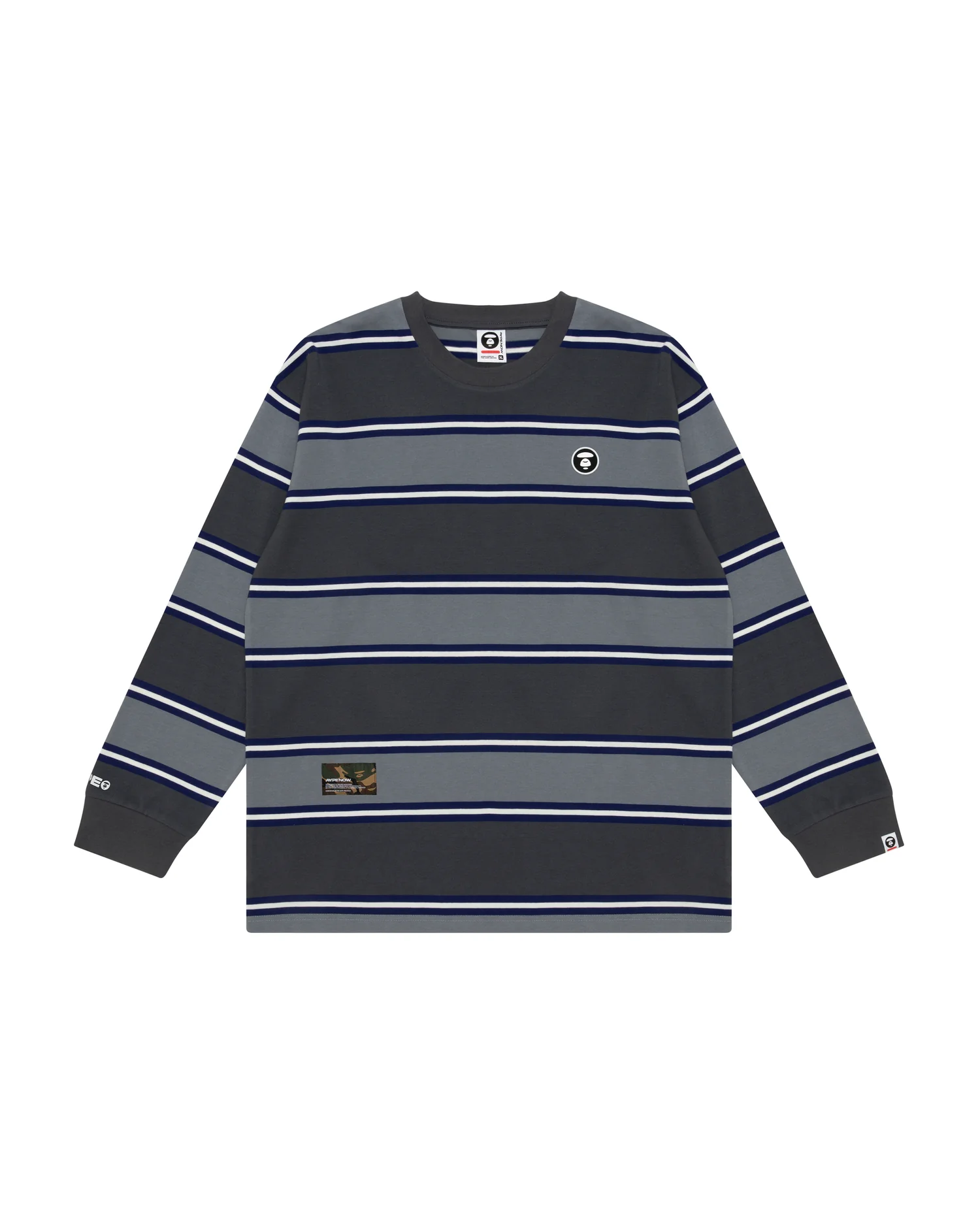 Moonface patch striped long-sleeve tee - Image 6