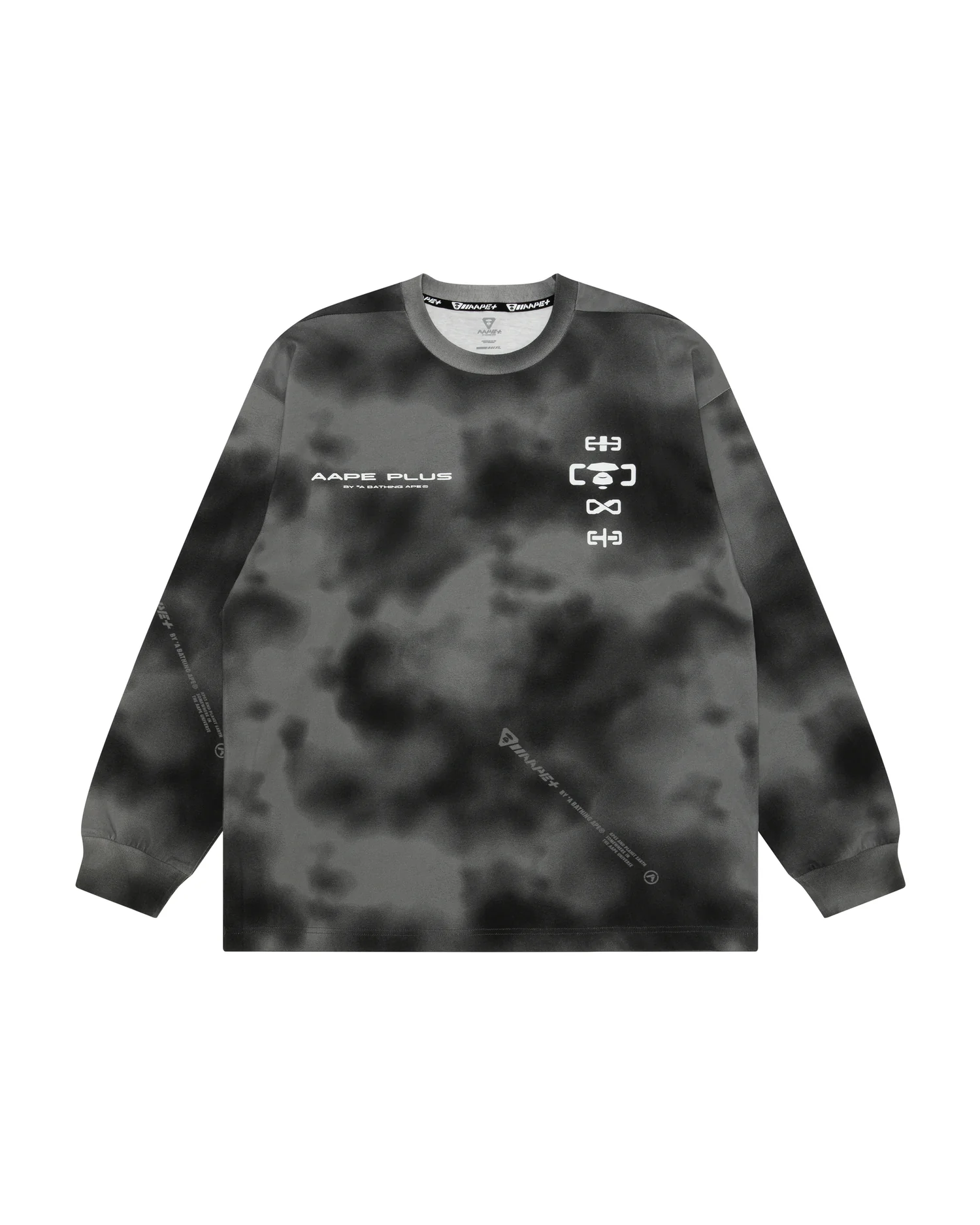 Graphic tie-dye long sleeve tee