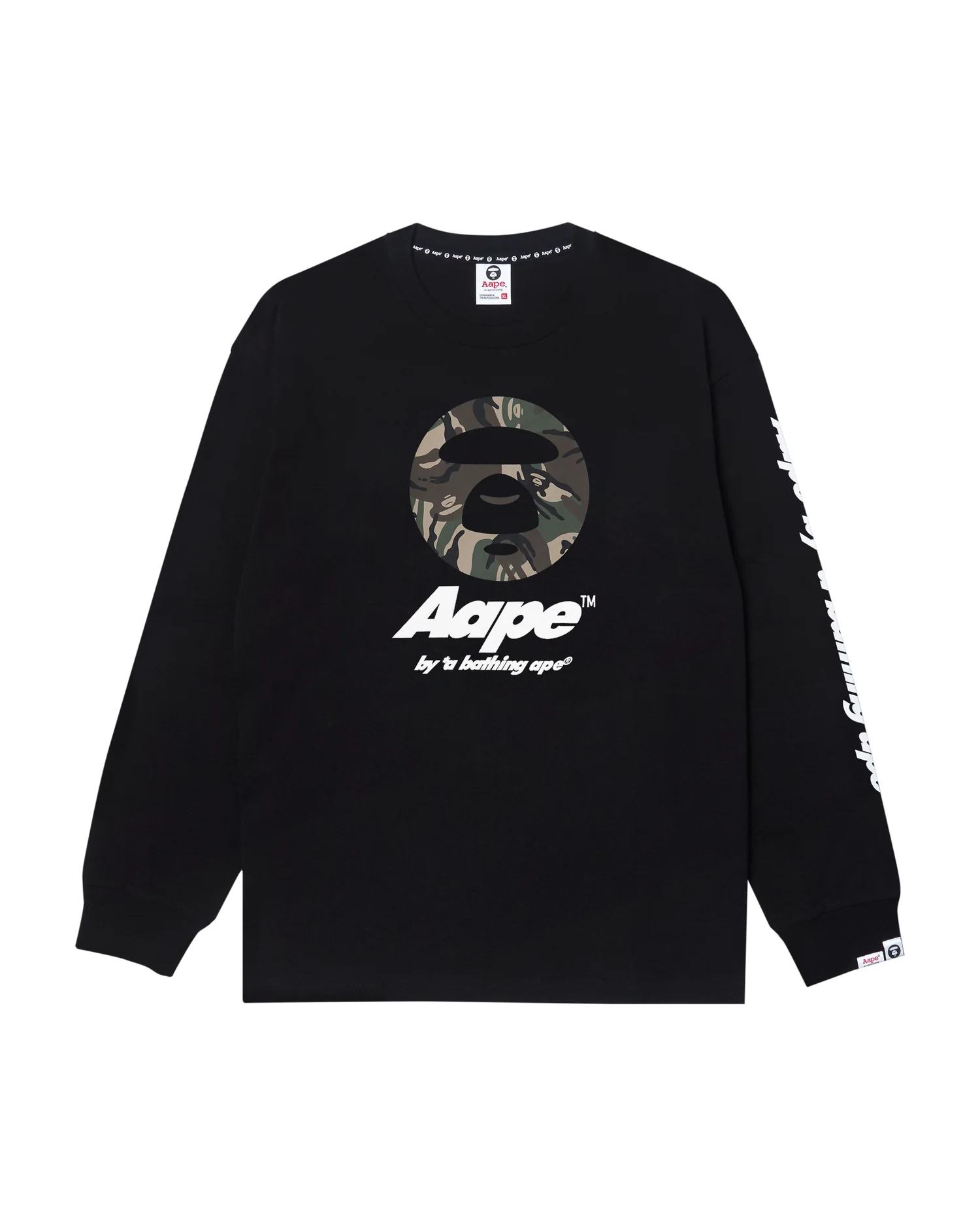 Moonface camo long-sleeve tee