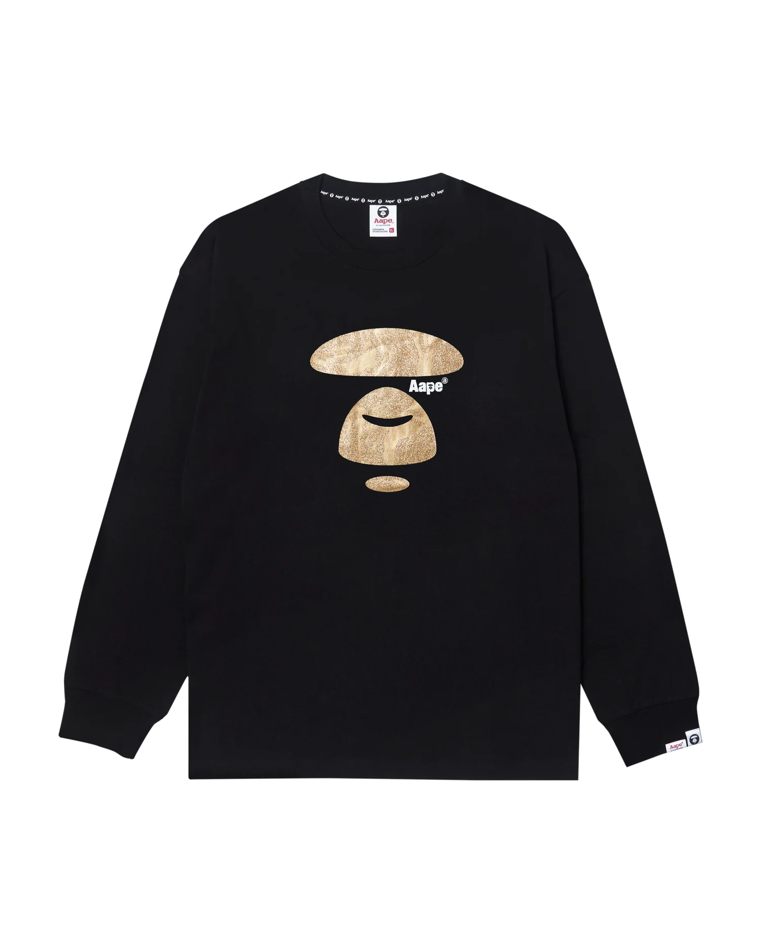 Moonface glittered long-sleeve tee