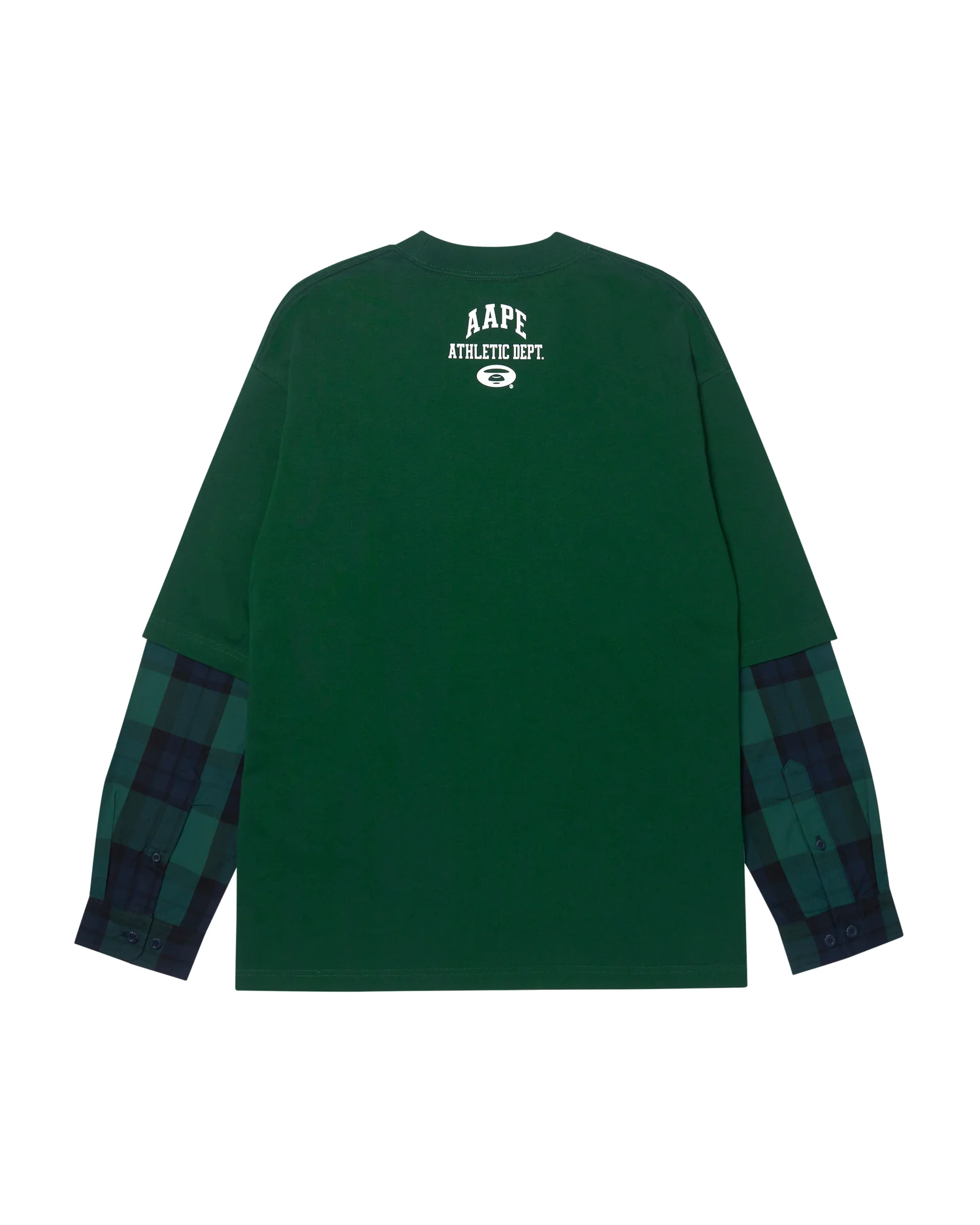 Moonface plaid-panelled long-sleeve tee - Image 7