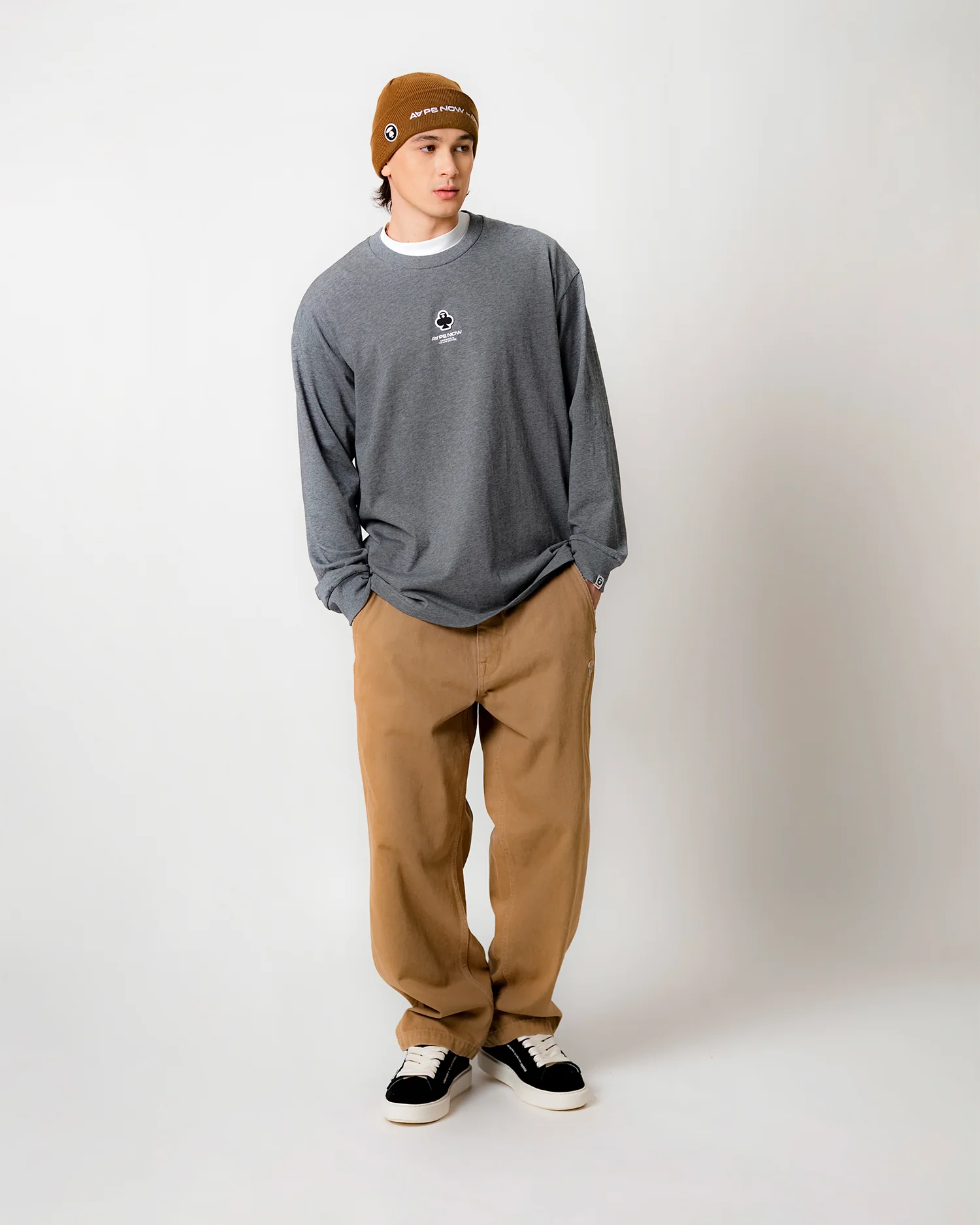 AAPENOW clover moonface long sleeve tee - Image 2