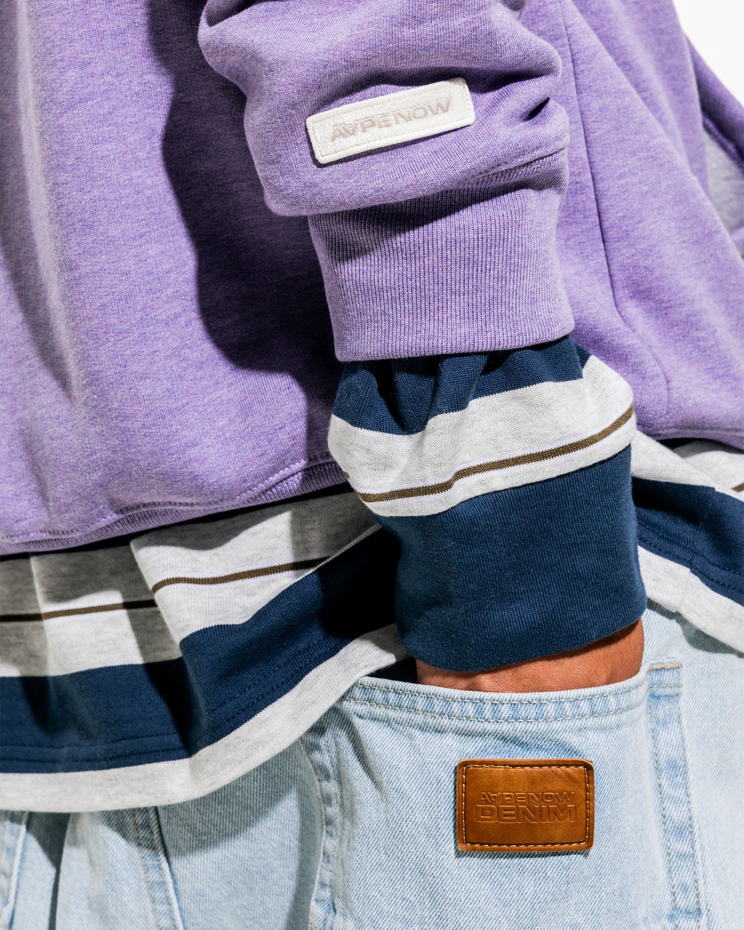 AAPENOW moonface striped long sleeve tee - Image 3