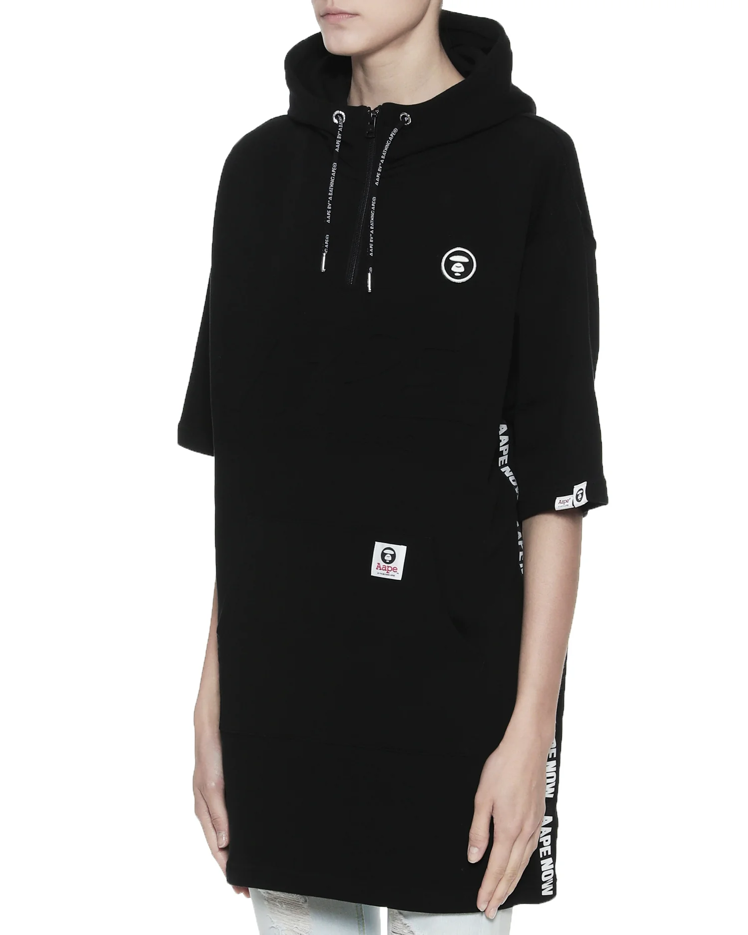 Logo taped short sleeve hoodie - Image 3