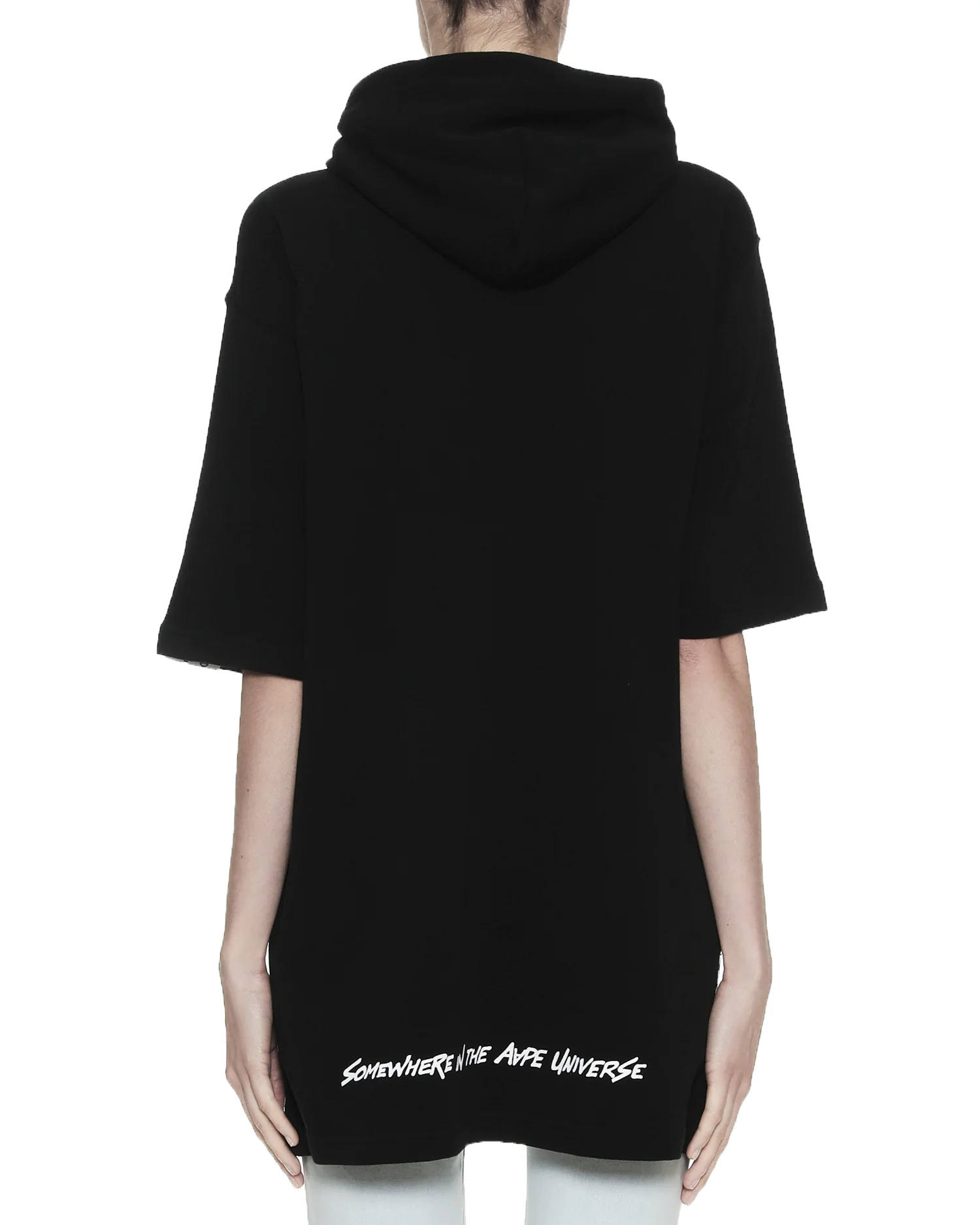 Logo taped short sleeve hoodie - Image 4