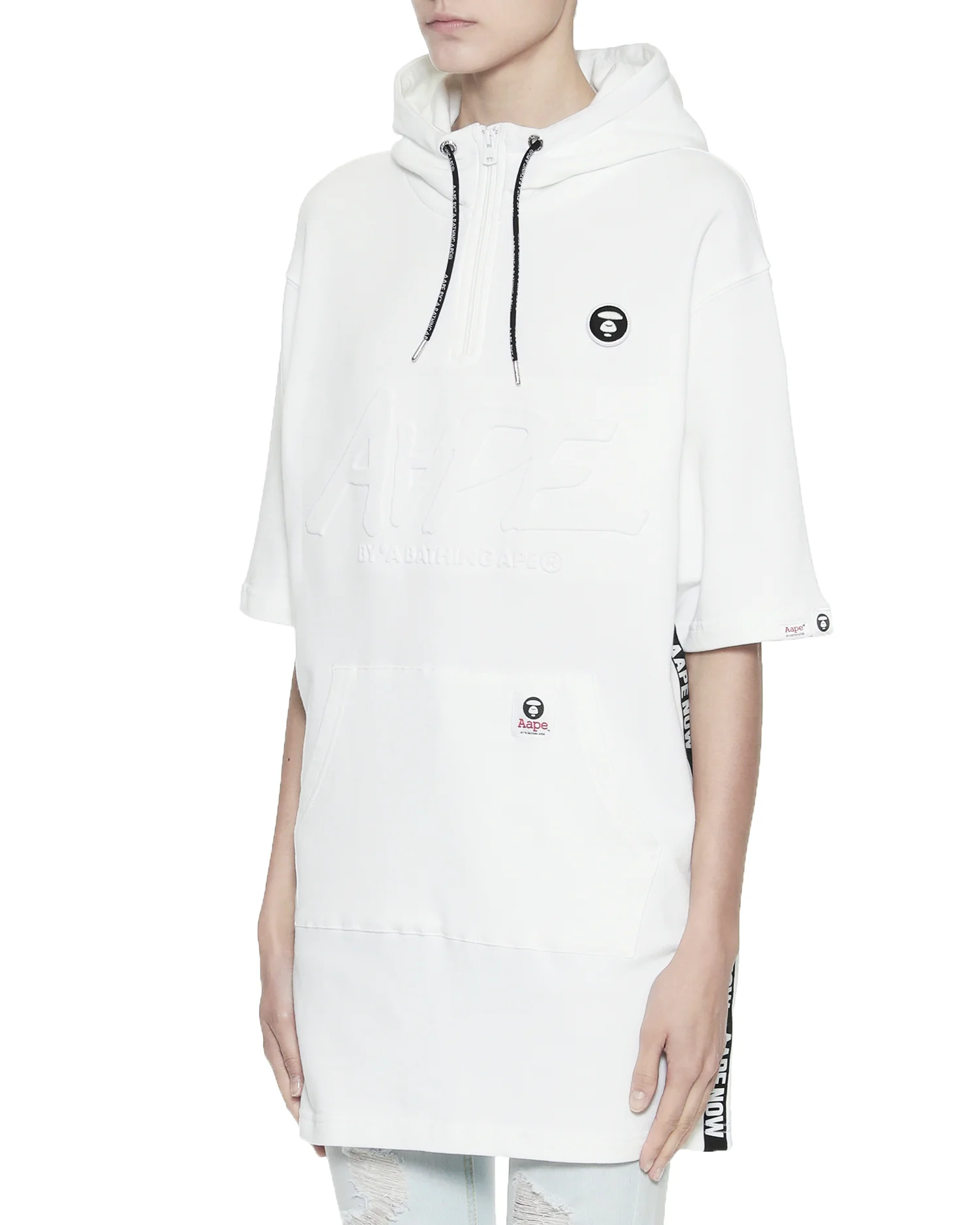 Logo taped short sleeve hoodie - Image 9