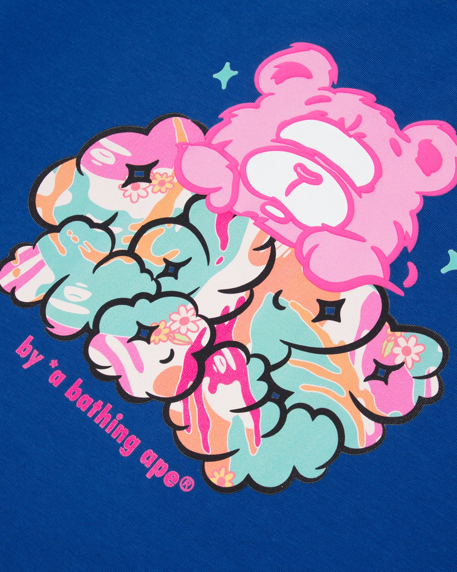 Moonface bear graphic raglan tee - Image 3