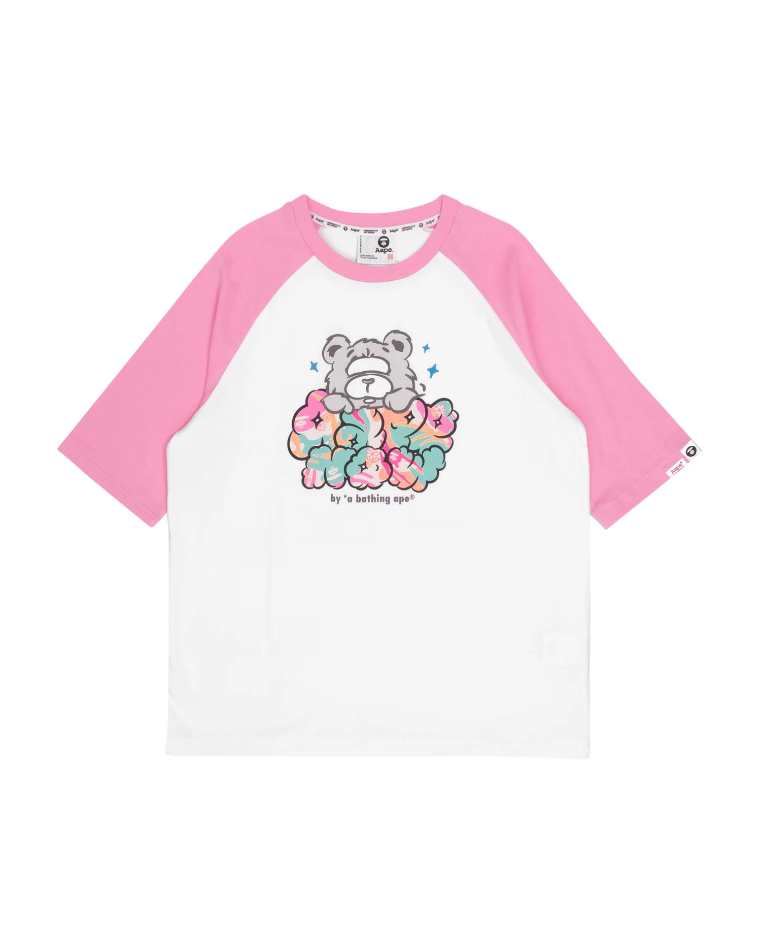 Moonface bear graphic raglan tee - Image 6