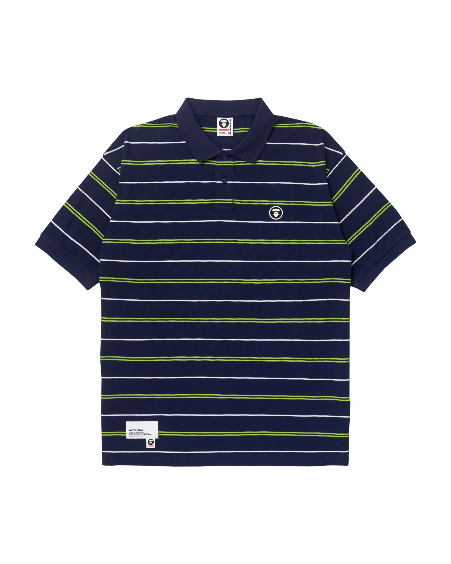 Moonface patch striped polo - Image 11
