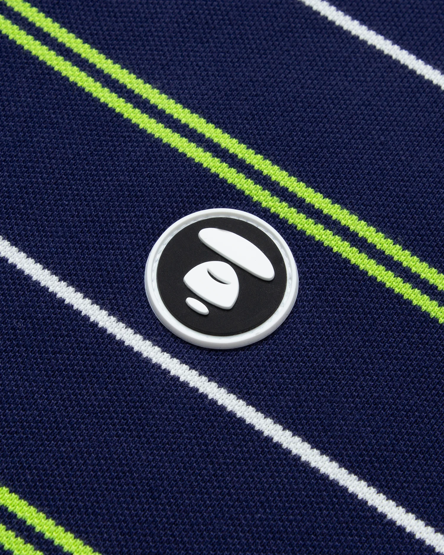 Moonface patch striped polo - Image 13