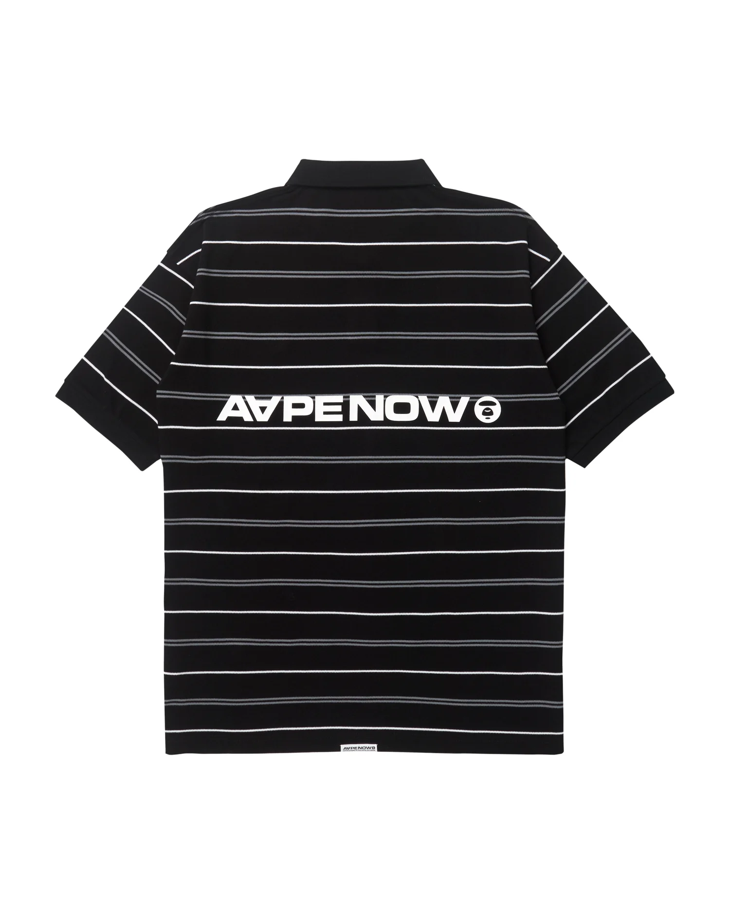 Moonface patch striped polo - Image 2