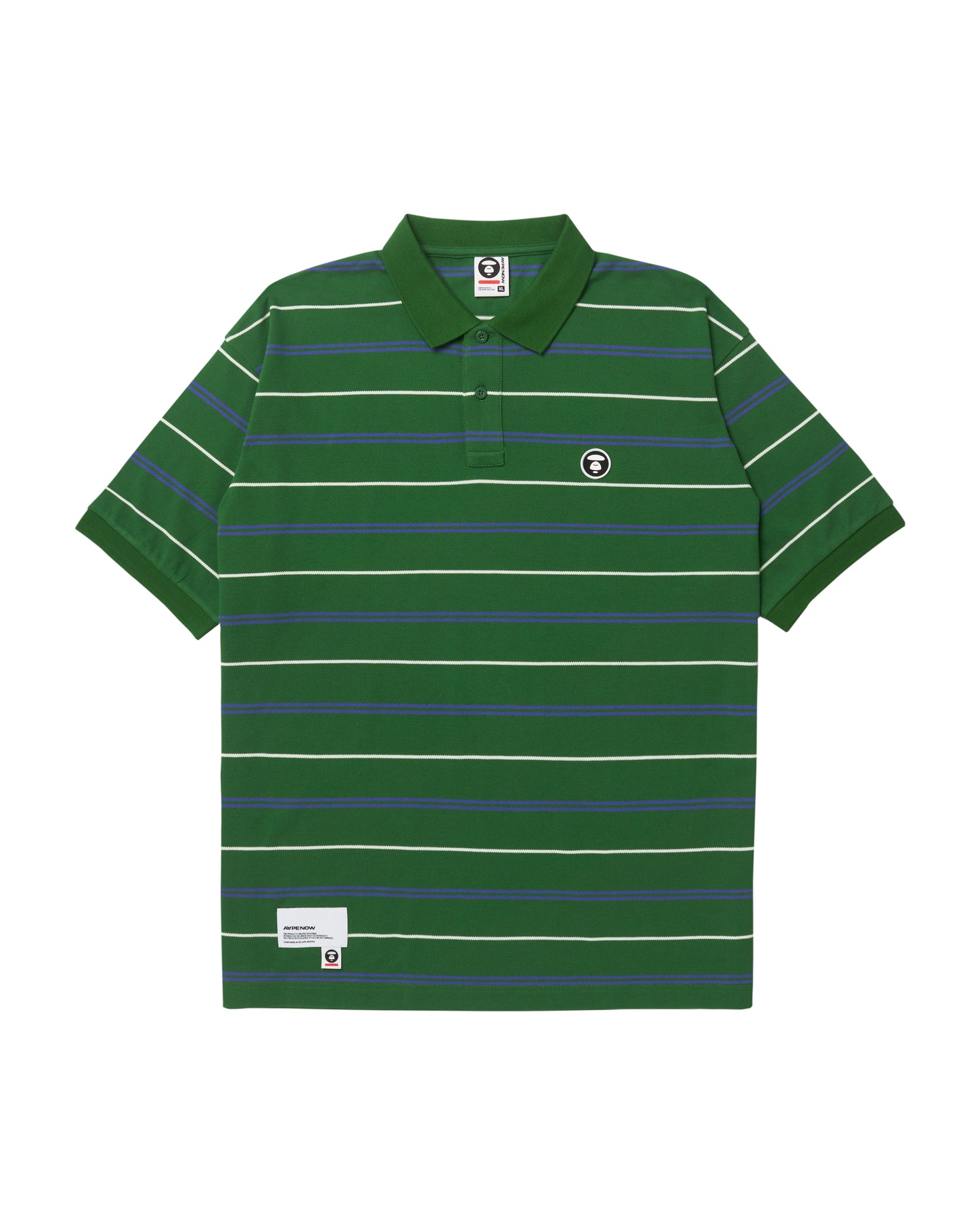 Moonface patch striped polo - Image 6