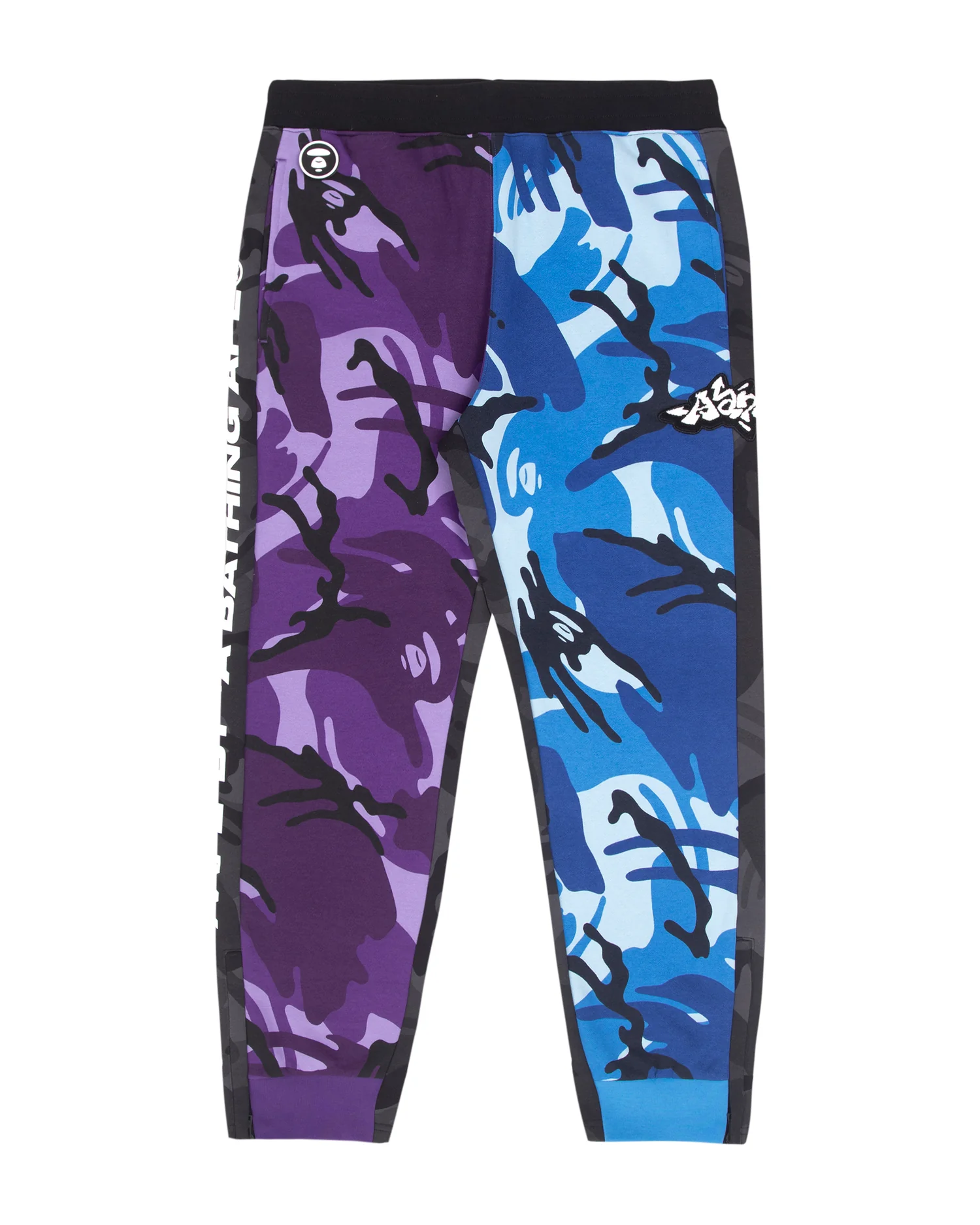 Moonface camo blocked sweatpants