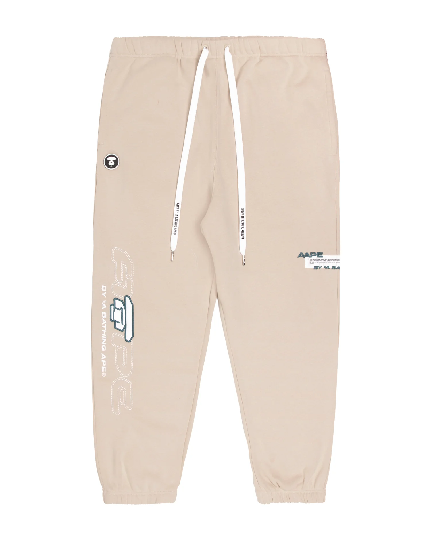 Moonface graphic embroidered sweatpants