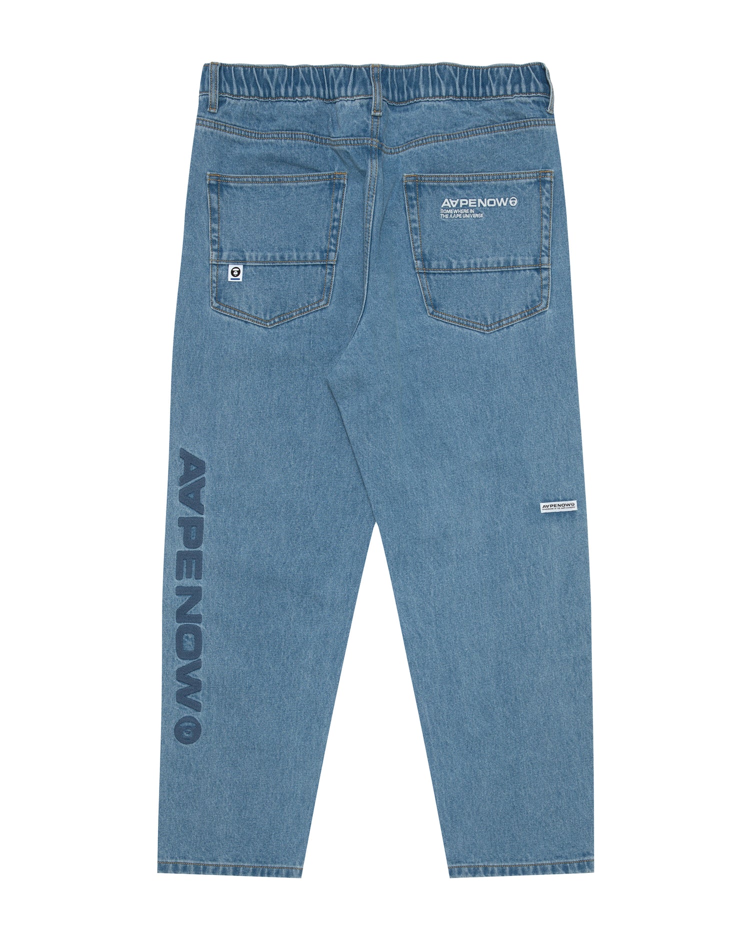 Moonface patch relaxed denim pants - Image 2